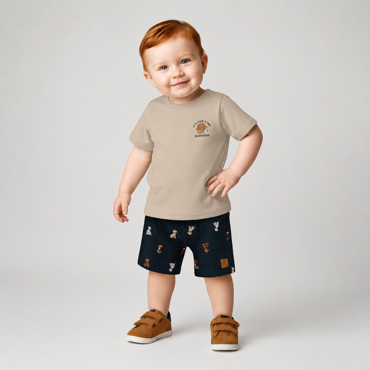 Conjunto Infantil Masculino Alakazoo Cachorrinho Fun Time