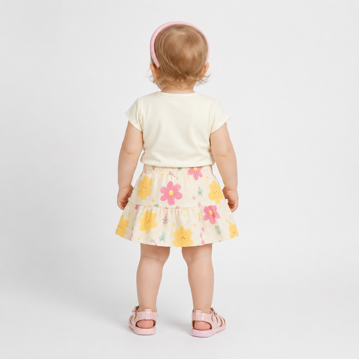 Conjunto Infantil Feminino Alakazoo Blooming Flowers Blusa e Short-Saia