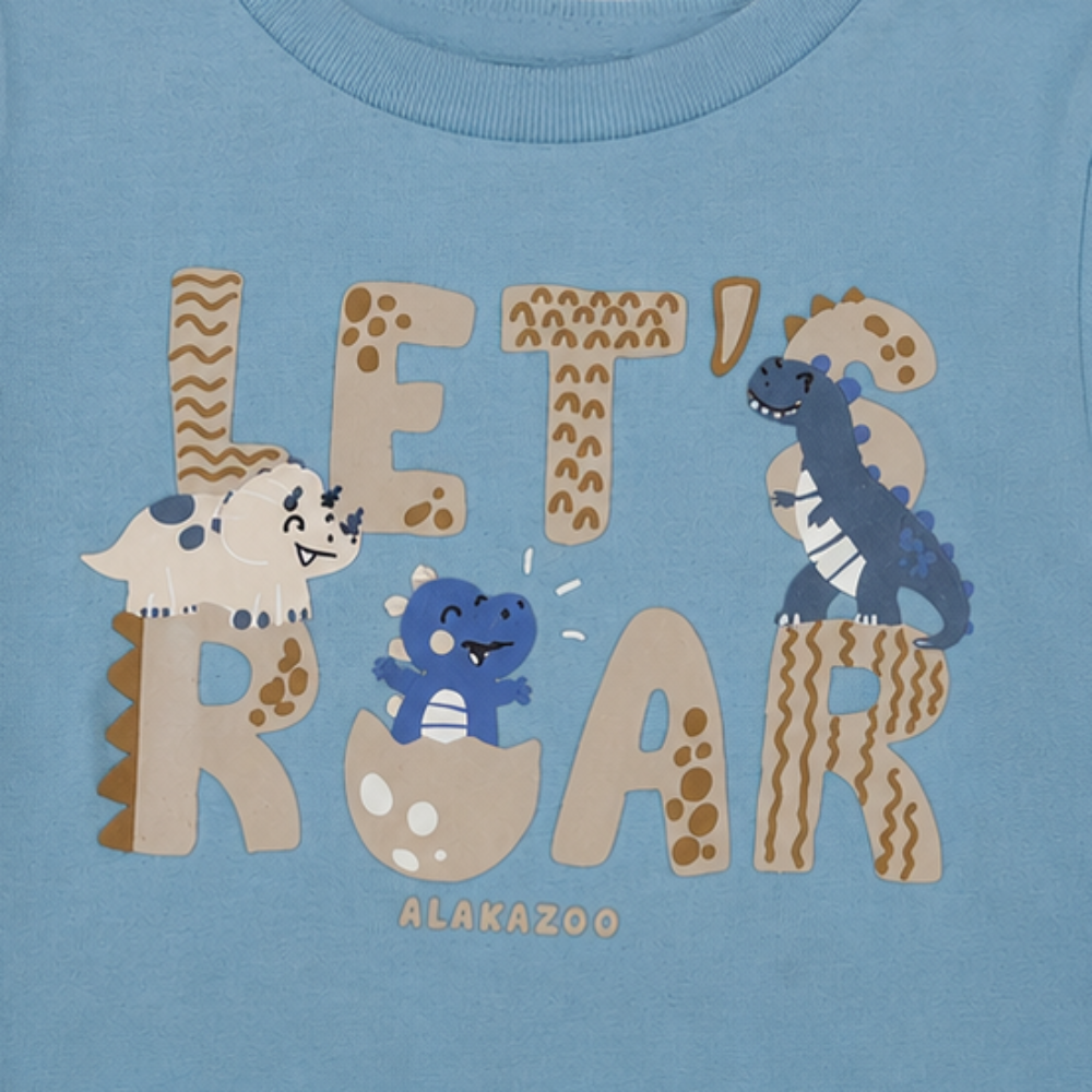 Conjunto Infantil Masculino Alakazoo Let's Roar Dinossauros Casual