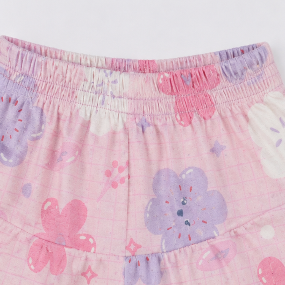 Conjunto Infantil Feminino Alakazoo Blooming Flowers Blusa e Short-Saia
