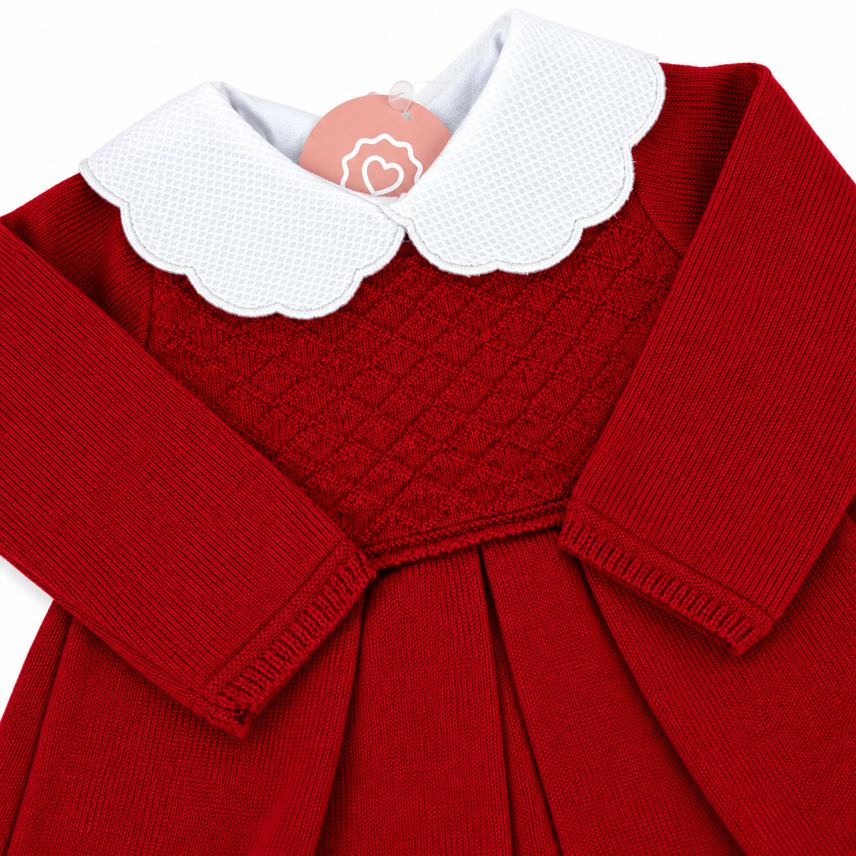Kit Vestidinho Sanches Baby em Tricot 5 Peças