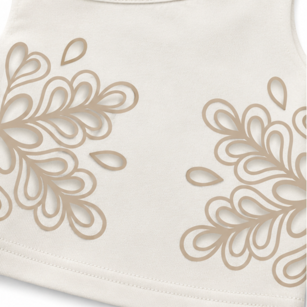 Conjunto Infantil Feminino Milon Floral Vazado Cropped e Short Saia