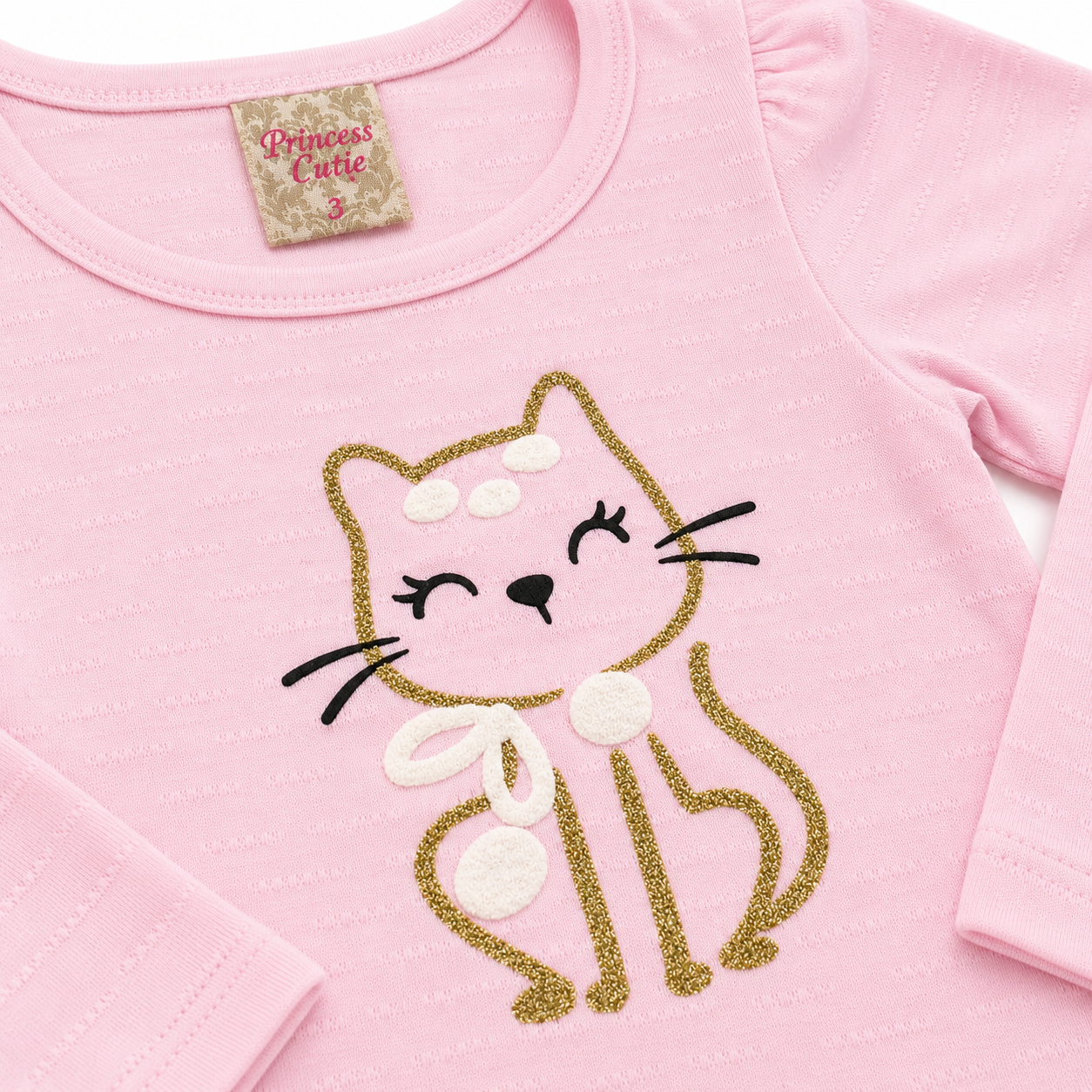 Blusa Manga Longa Feminina Brincar e Arte Gatinha Piquet Molin