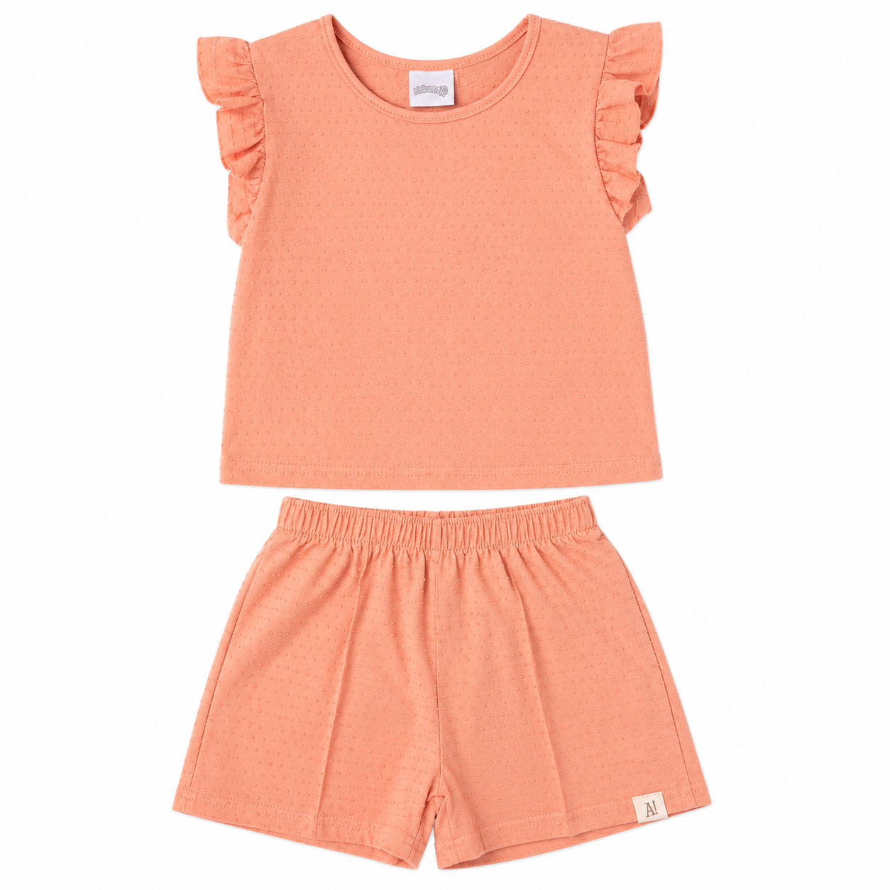 Conjunto Infantil Feminino Alakazoo Blusa e Short Texturizado Casual