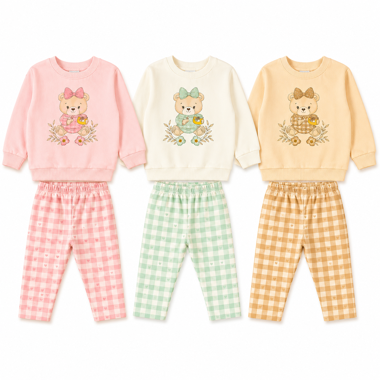 Conjunto Bebê Feminino Pulla Bulla Ursinha c/ Pote de Mel - Puro Aconchego e Doçura Clássica