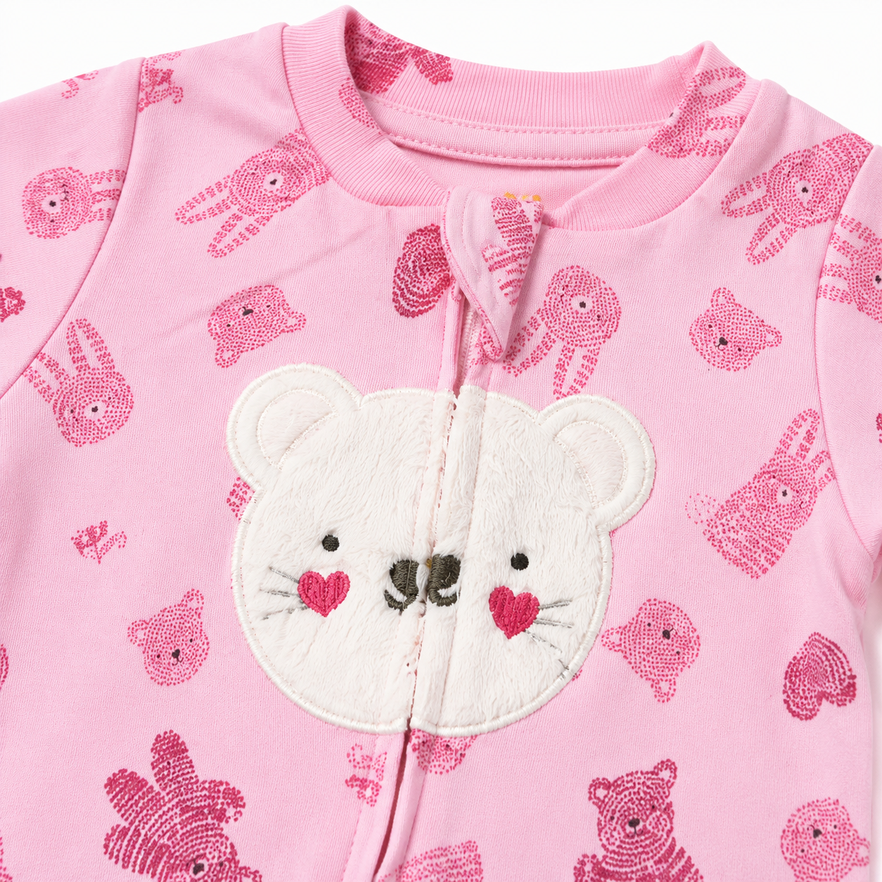 Macacão Feminino Manga Longa Kiko Baby Ursinha com Zíper