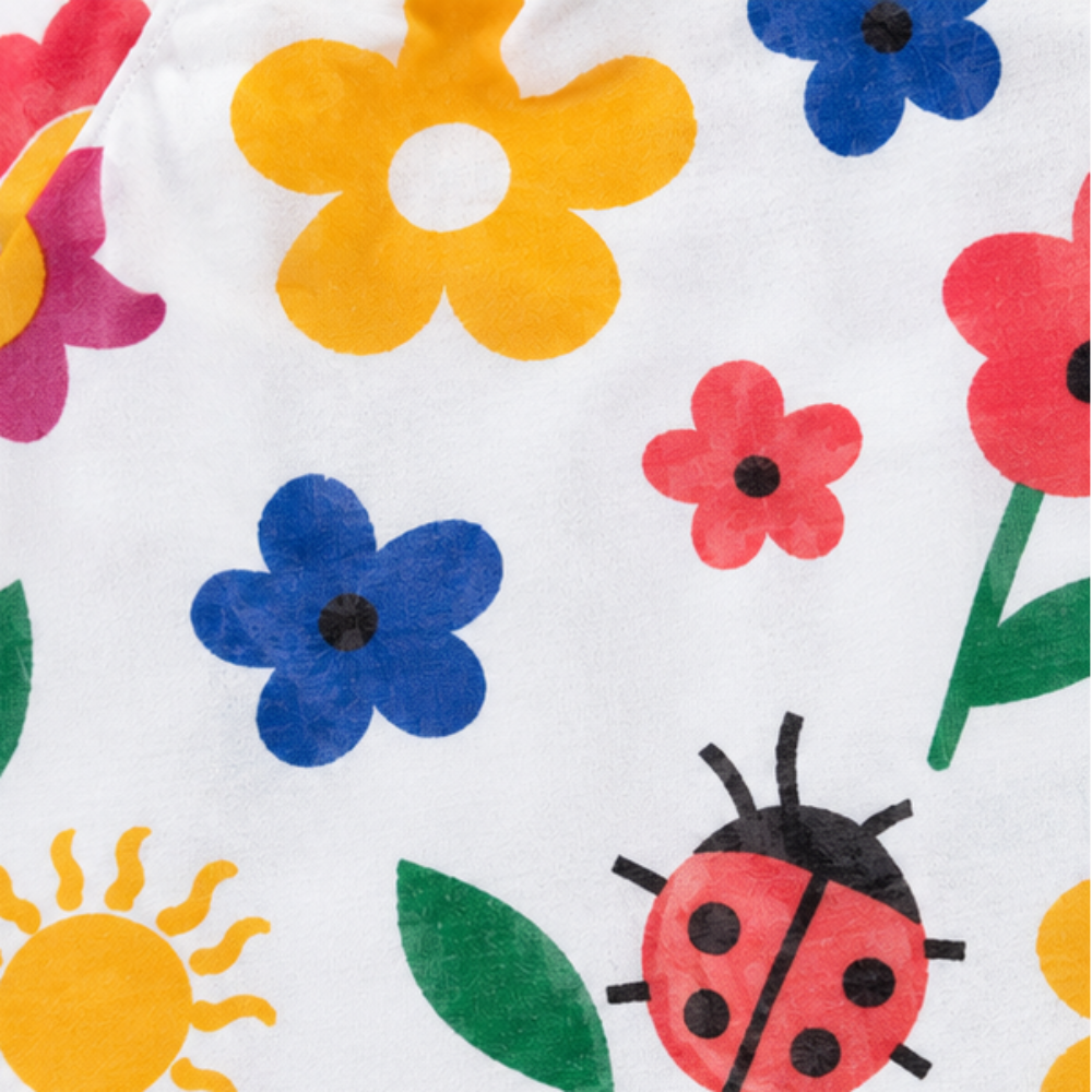 Vestido Feminino Kyly Bebê Regata Joaninha e Flores