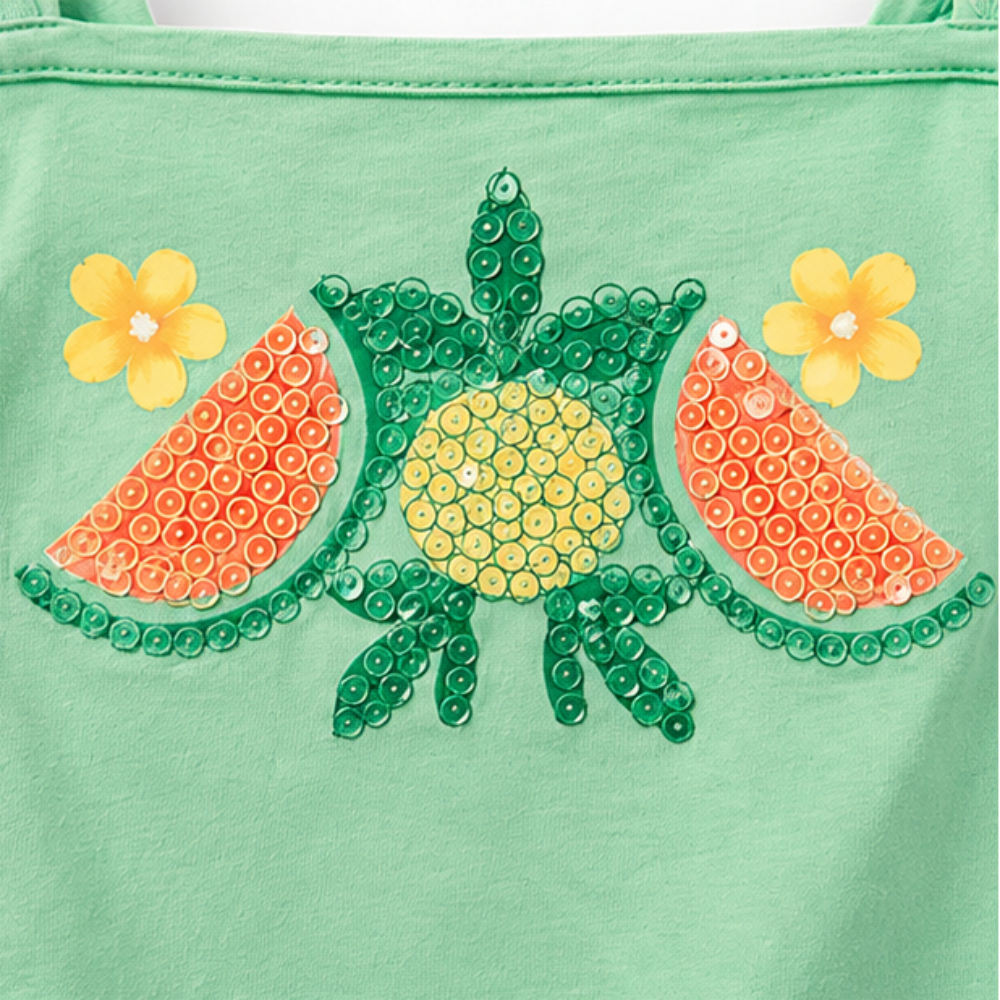 Conjunto Bebê Feminino Regata e Short Nanai Frutinhas
