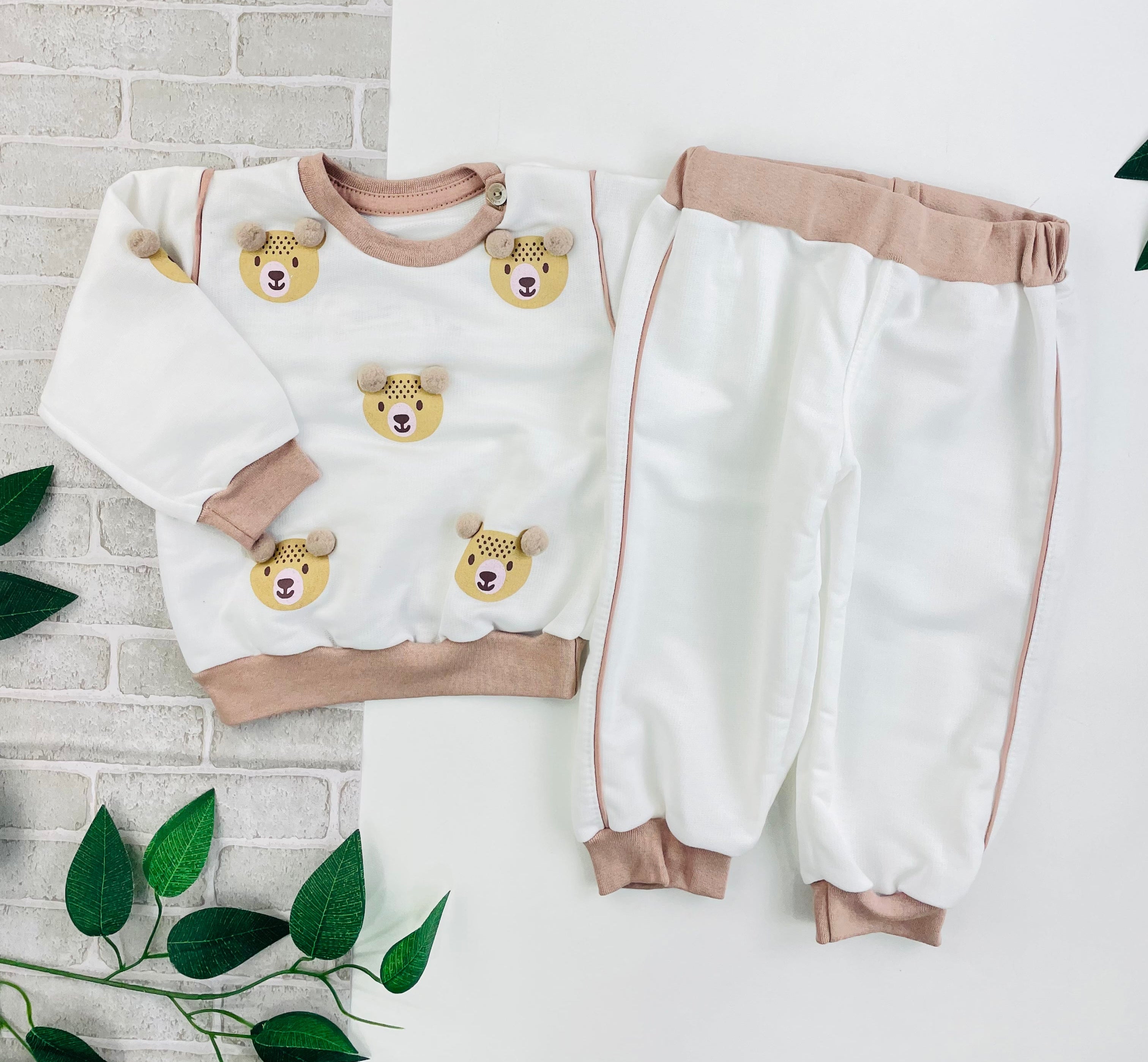 Conjunto Brokinha Feminino Ursinhos Com Pompom Moletom