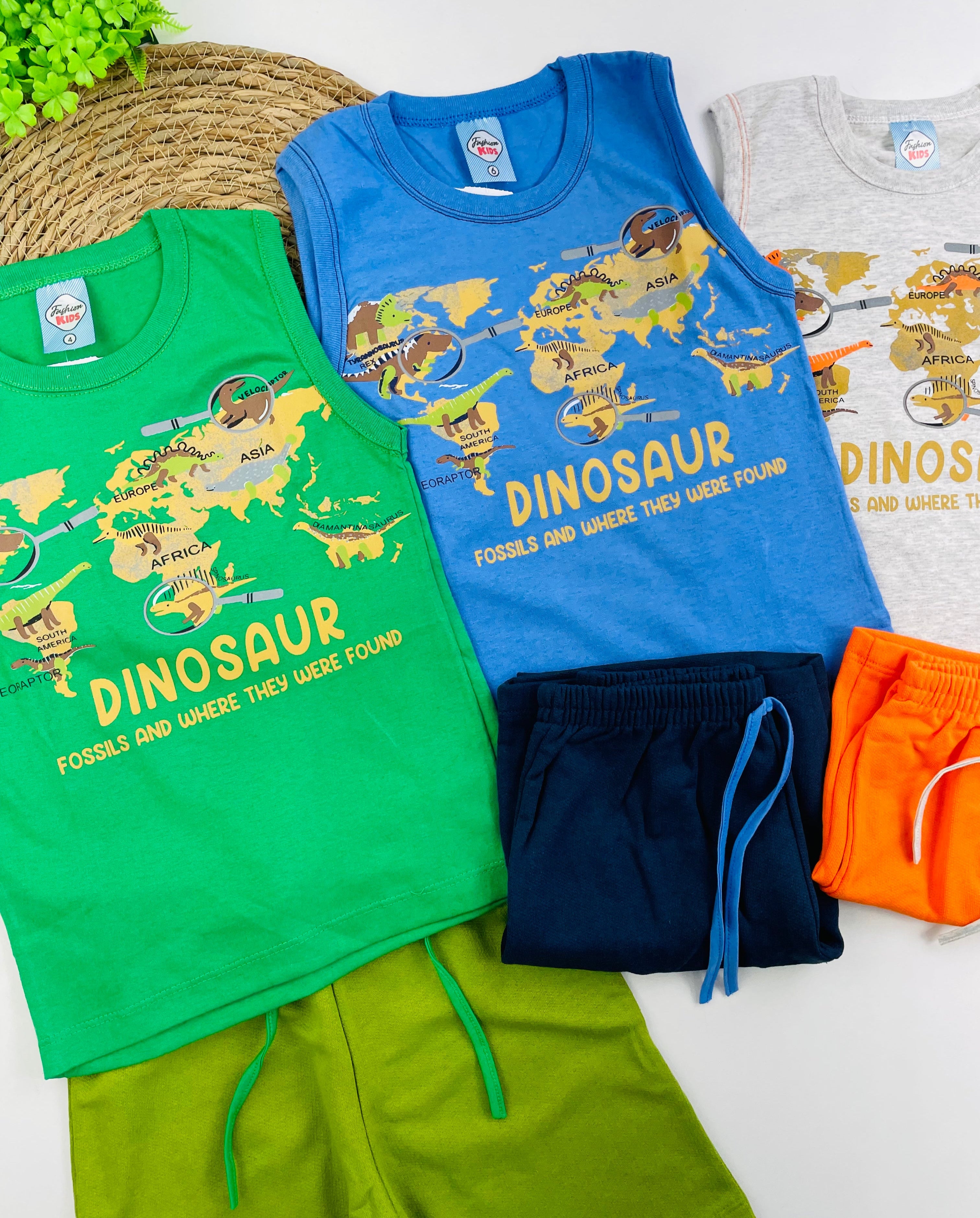 Conjunto Masculino Fashion Kids Dinossaur