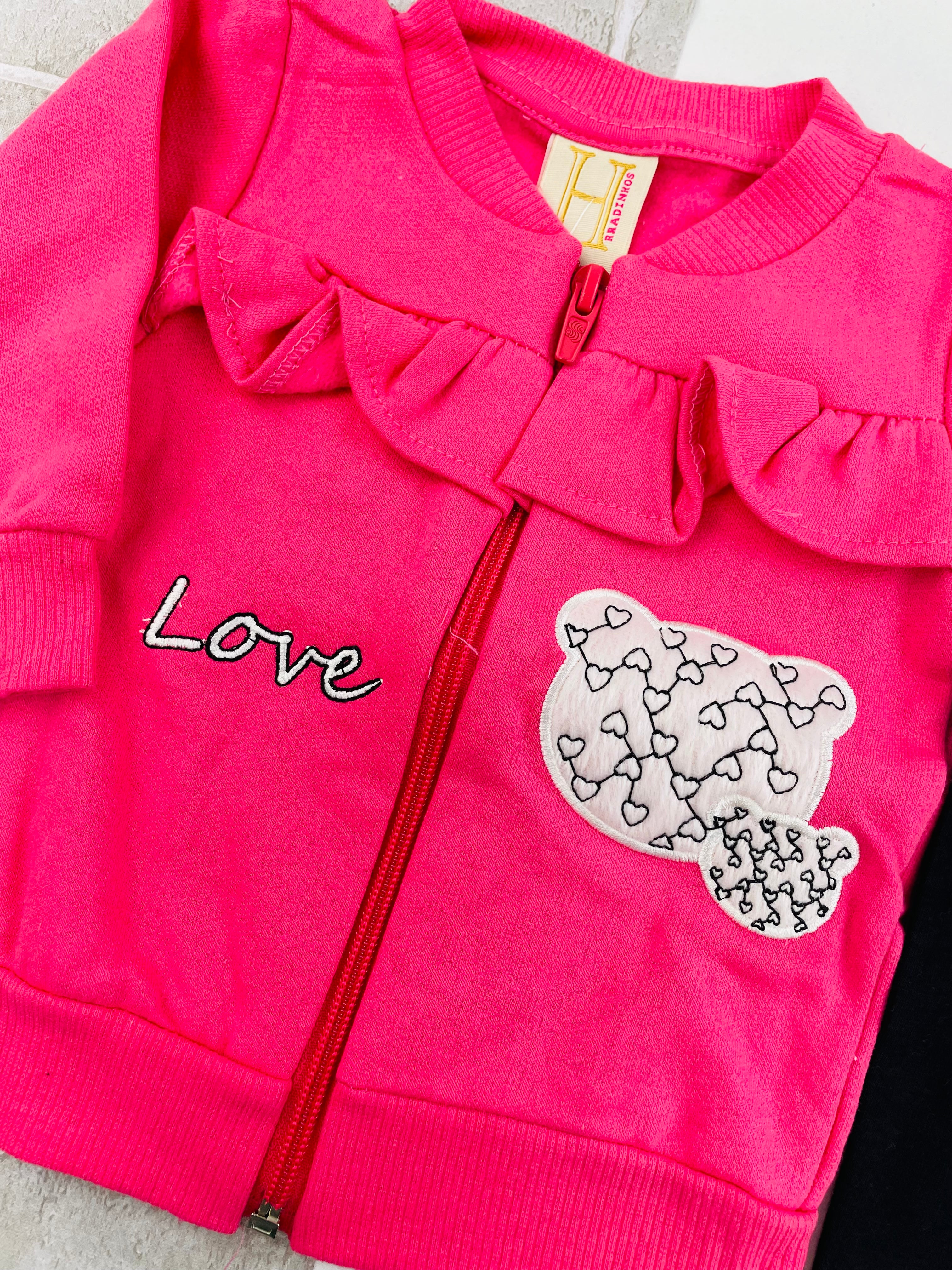 Conjunto Feminino Hrradinhos Love Bordado