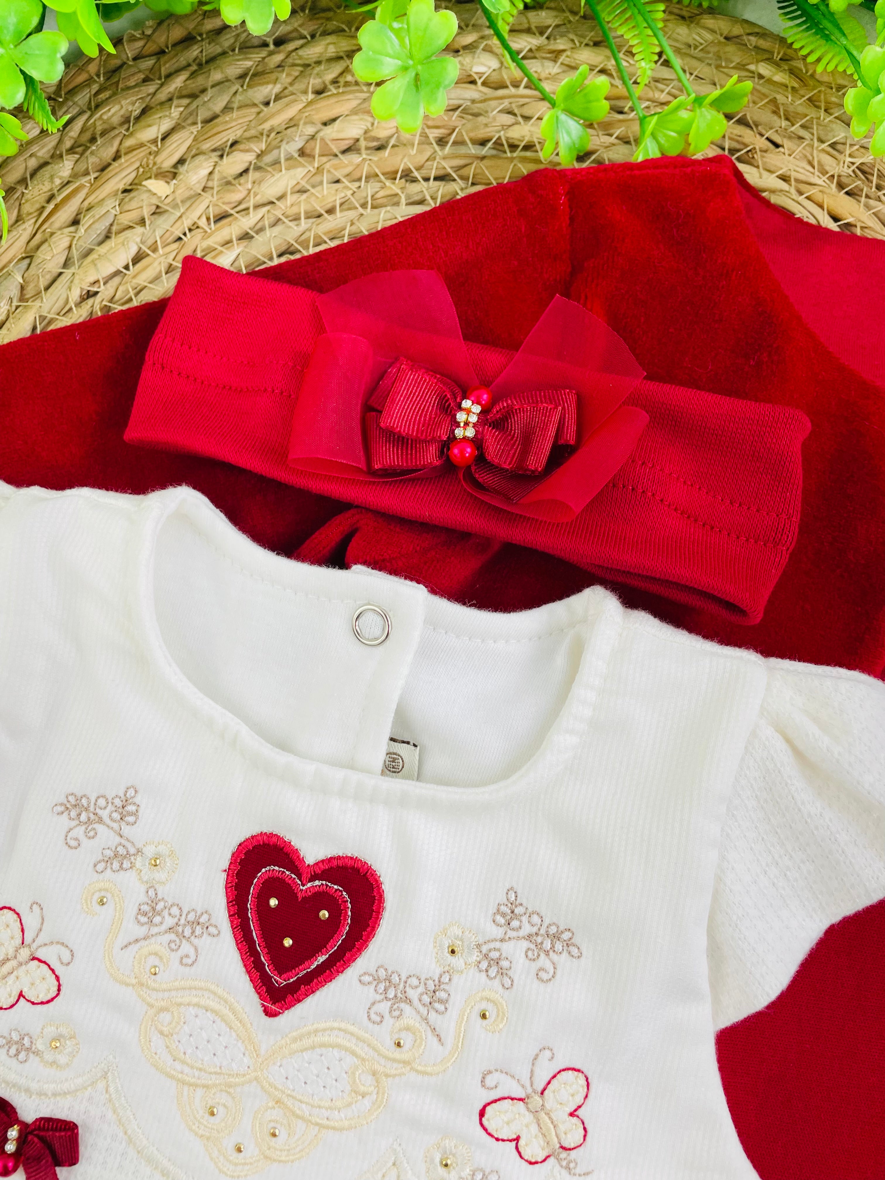 Saída De Maternidade Pipoquinhas Baby Coração 5 Peças