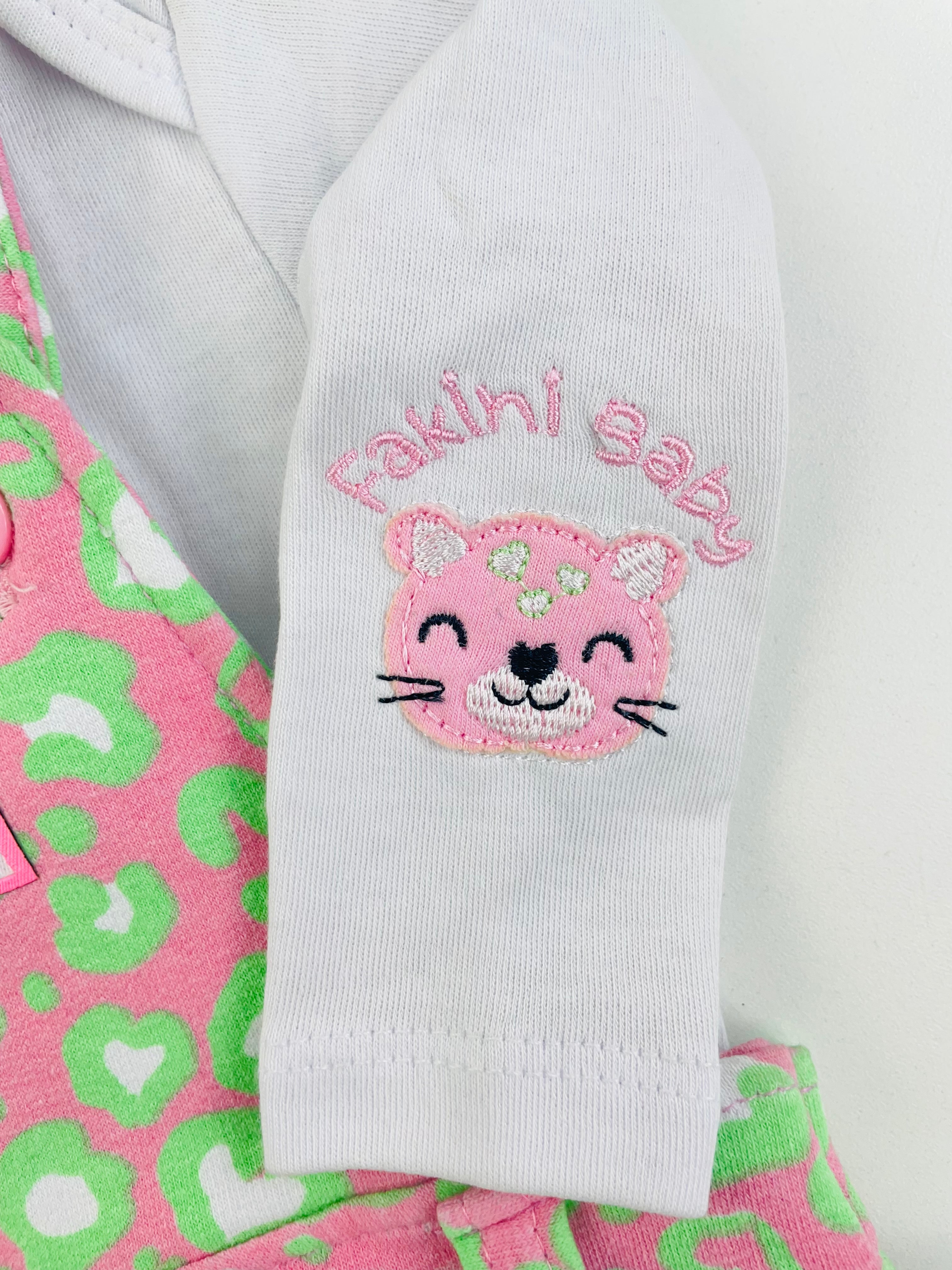Conjunto Body Manga Longa E Salopete Fakini Baby