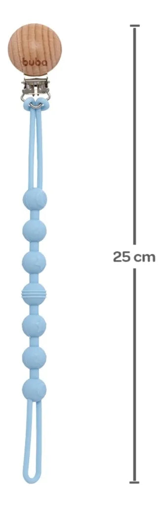 Prendedor de Chupeta Buba Bolinhas em Silicone +3M