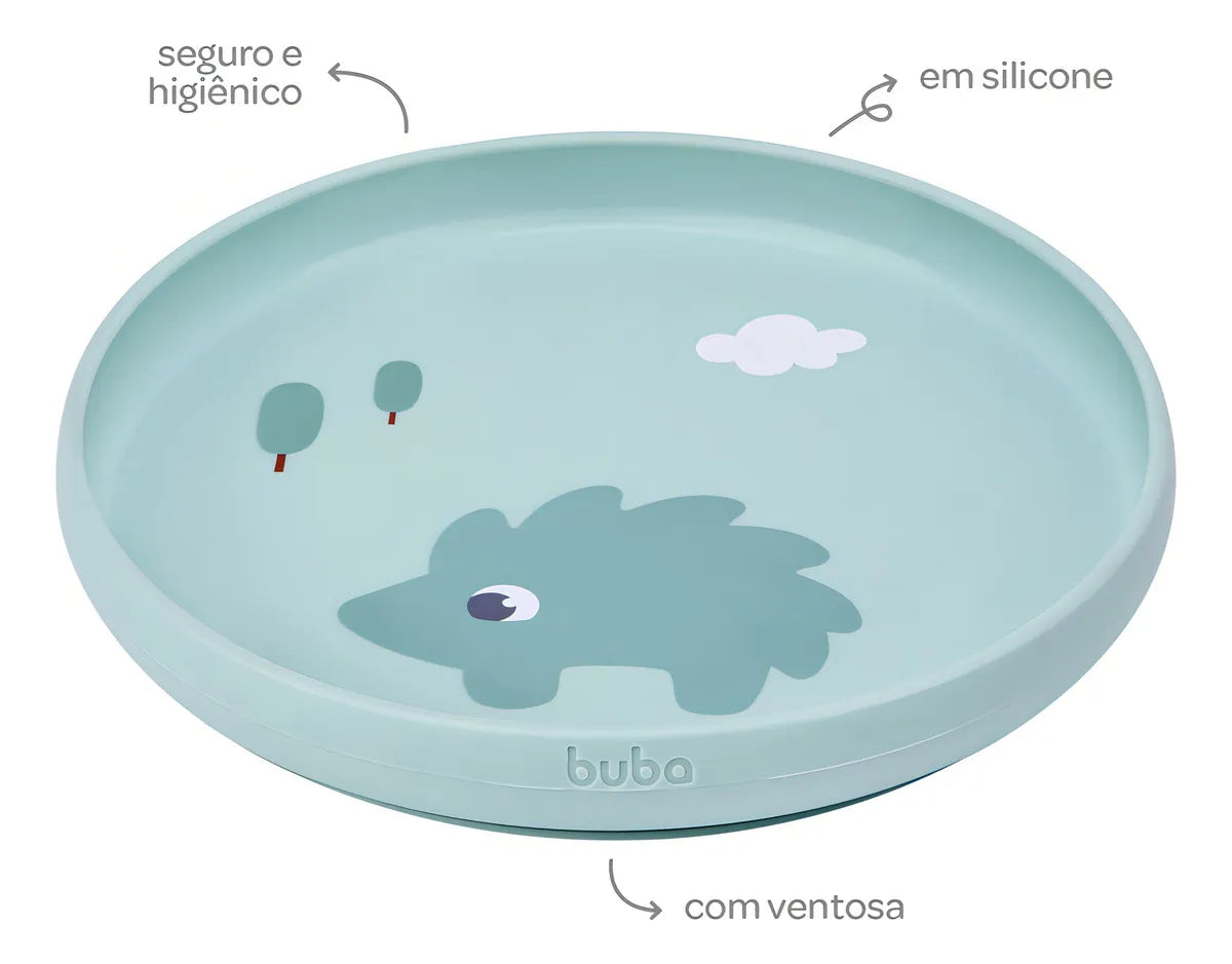 Pratinho Em Silicone Buba Com Ventosa Cloudy +6 Meses