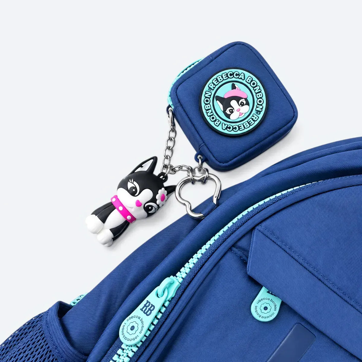 Kit Mochila de Costas Rebecca Bonbon Love 17,5 Oficial com Estojo