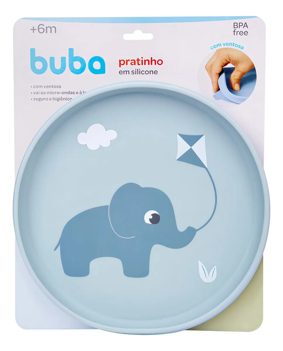 Pratinho Em Silicone Buba Com Ventosa Cloudy +6 Meses
