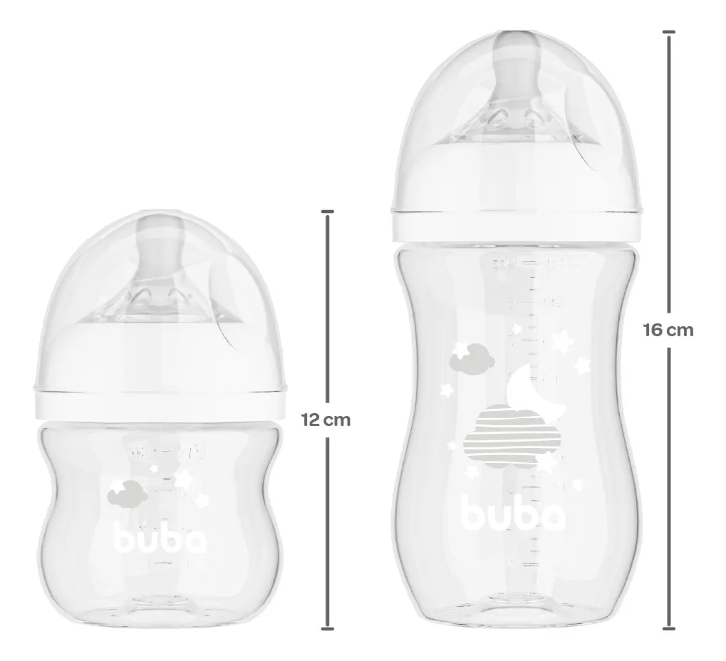 Kit Mamadeiras Buba Easy Flow Nuvem 2 Peças