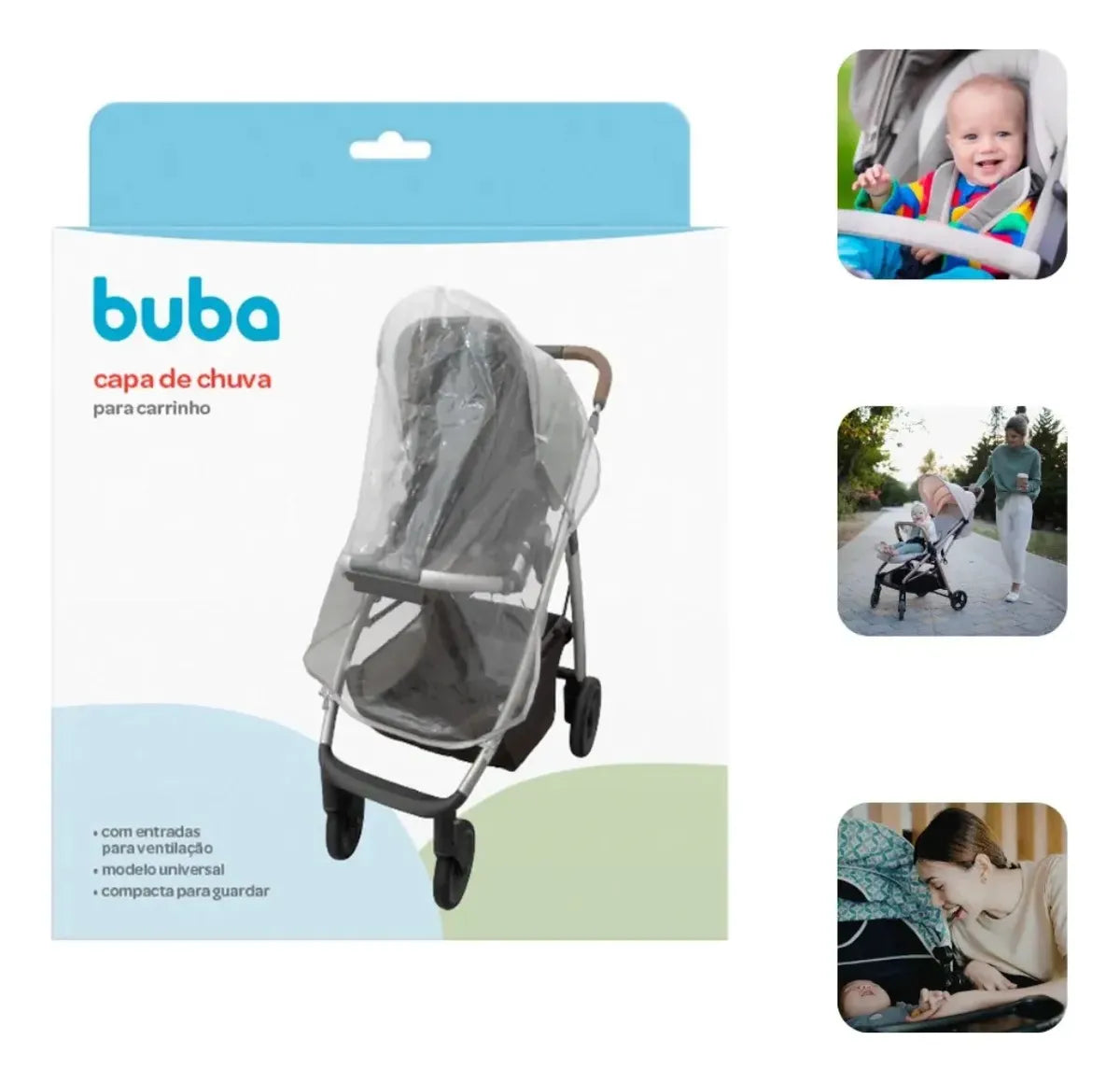 Capa de Chuva para Carrinho Buba Proteção e Praticidade