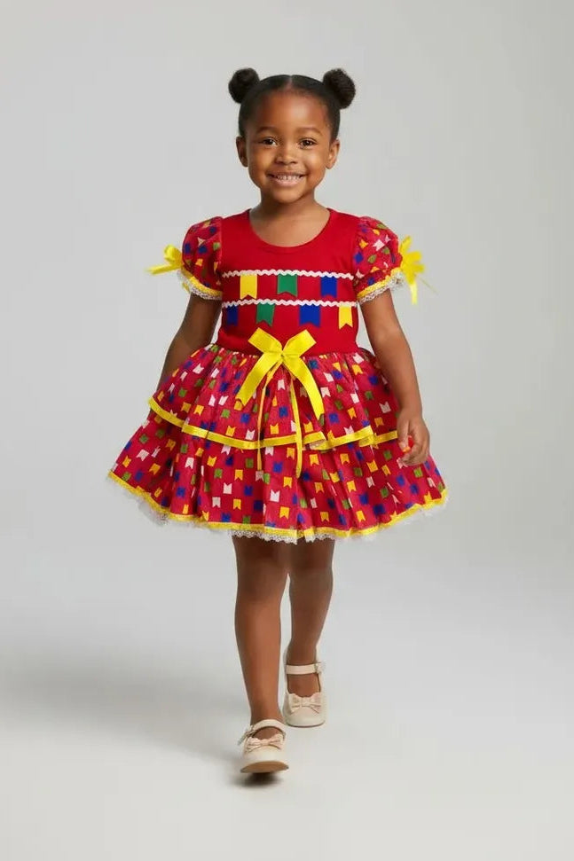 Vestido Caipira Xadrez para Festa Junina