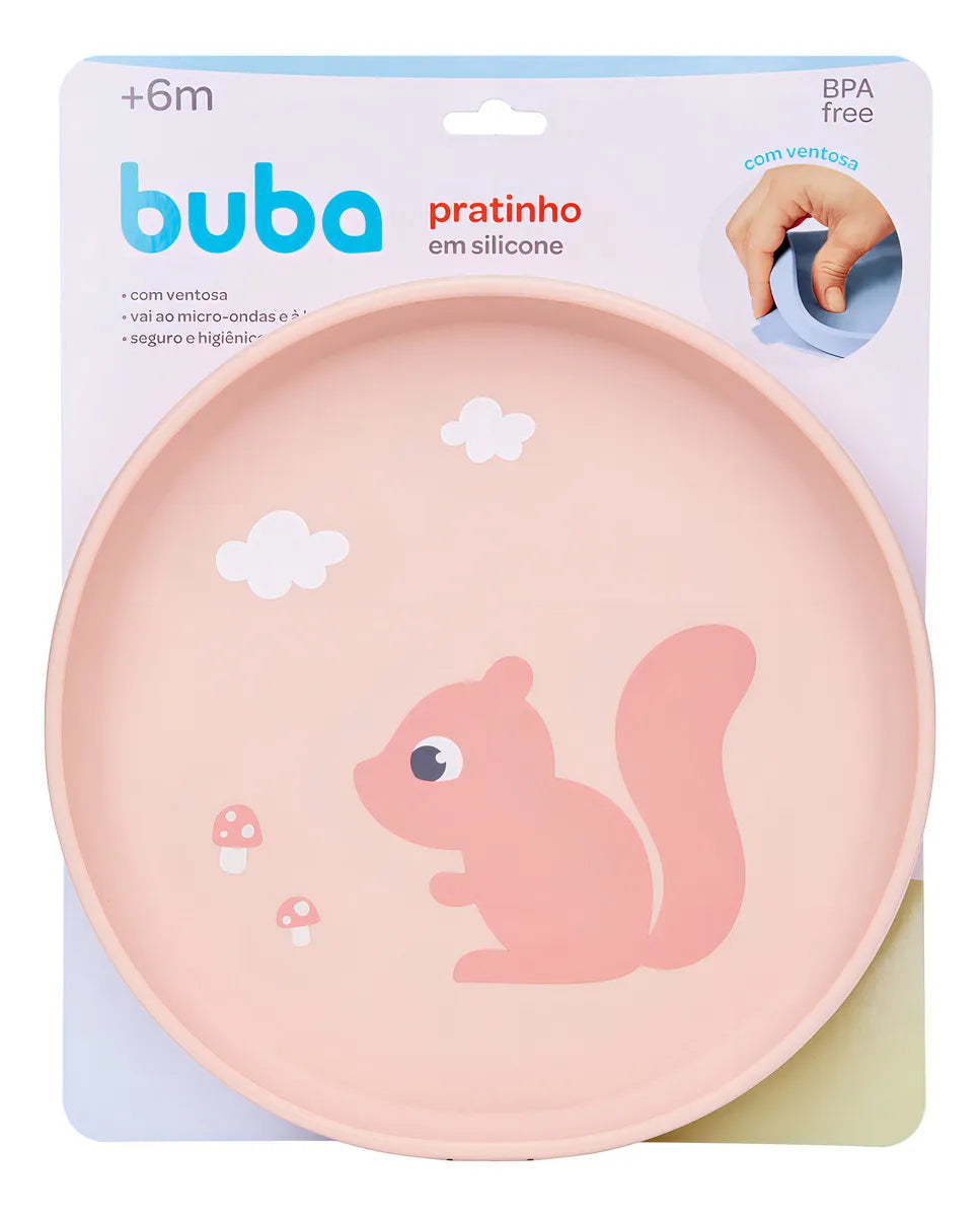 Pratinho Em Silicone Buba Com Ventosa Cloudy +6 Meses
