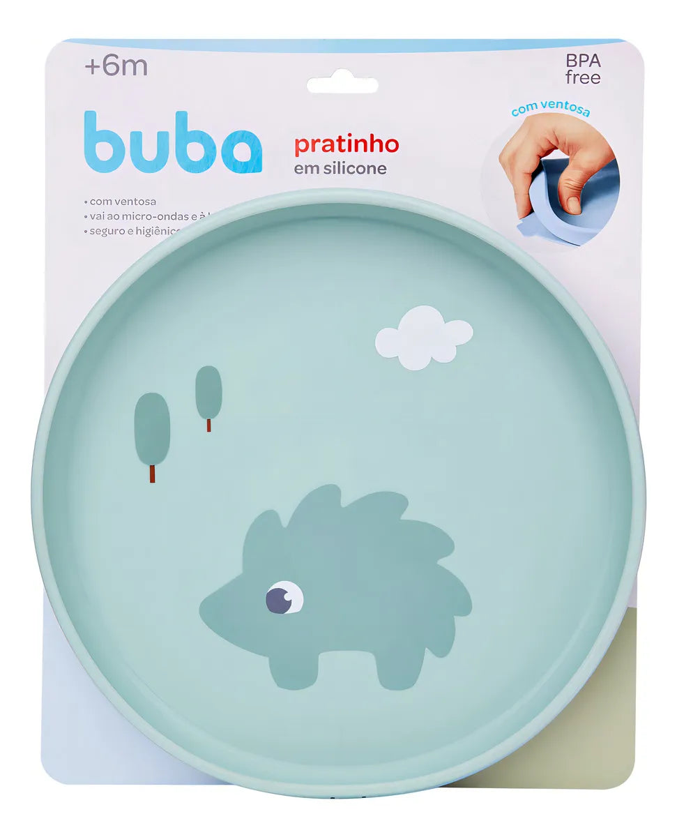 Pratinho Em Silicone Buba Com Ventosa Cloudy +6 Meses