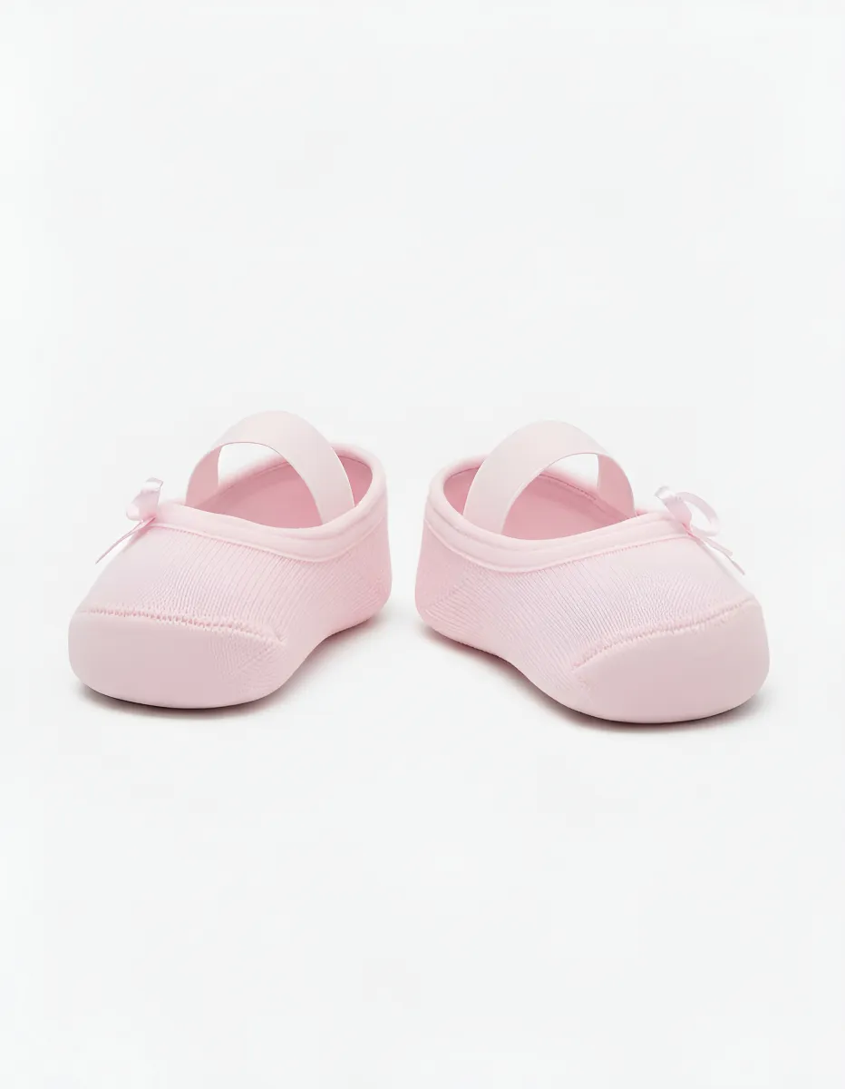 Meia Puket Bebê Com Lacinho Lisa Boneca Sapatilha Festa