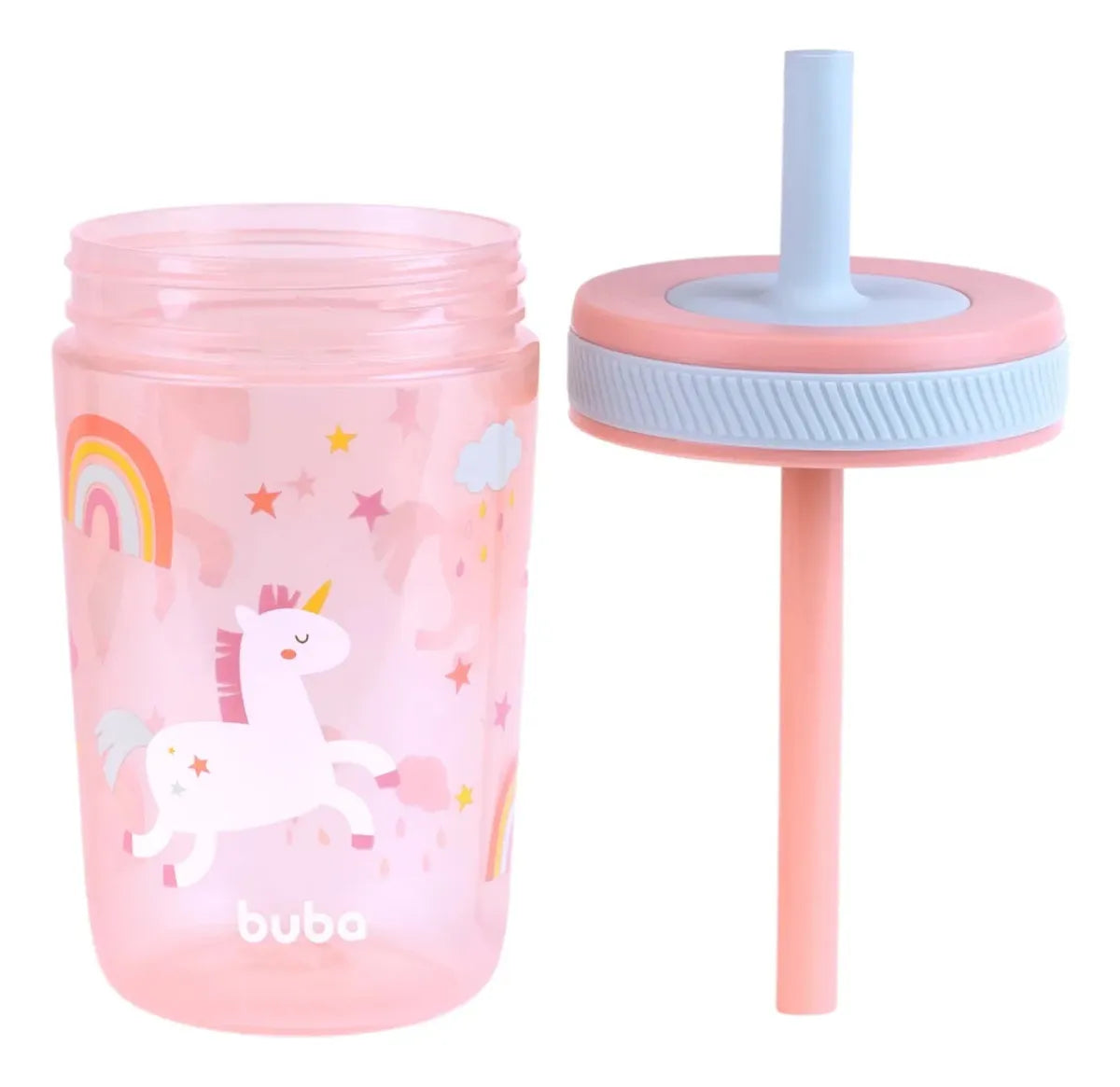 Copo Antivazamento Infantil Buba Magic com Canudo +12M Livre de BPA