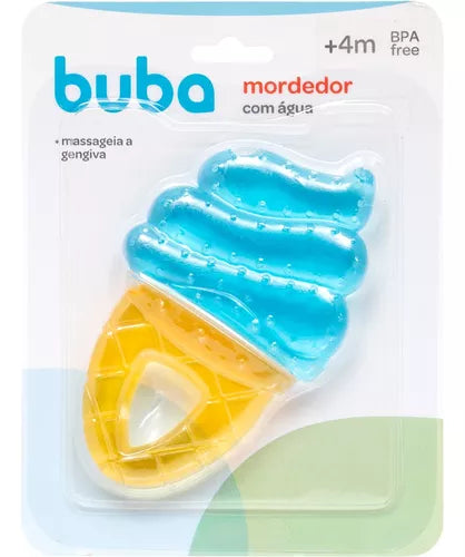 Mordedor com Água Buba Formato Sorvete Alívio Dentição 4 Meses+