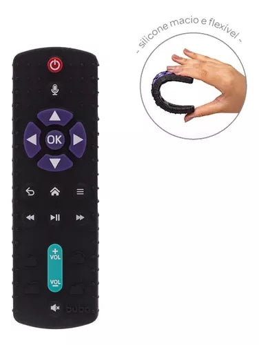 Mordedor Infantil Buba Formato Controle Remoto Silicone 4 Meses+