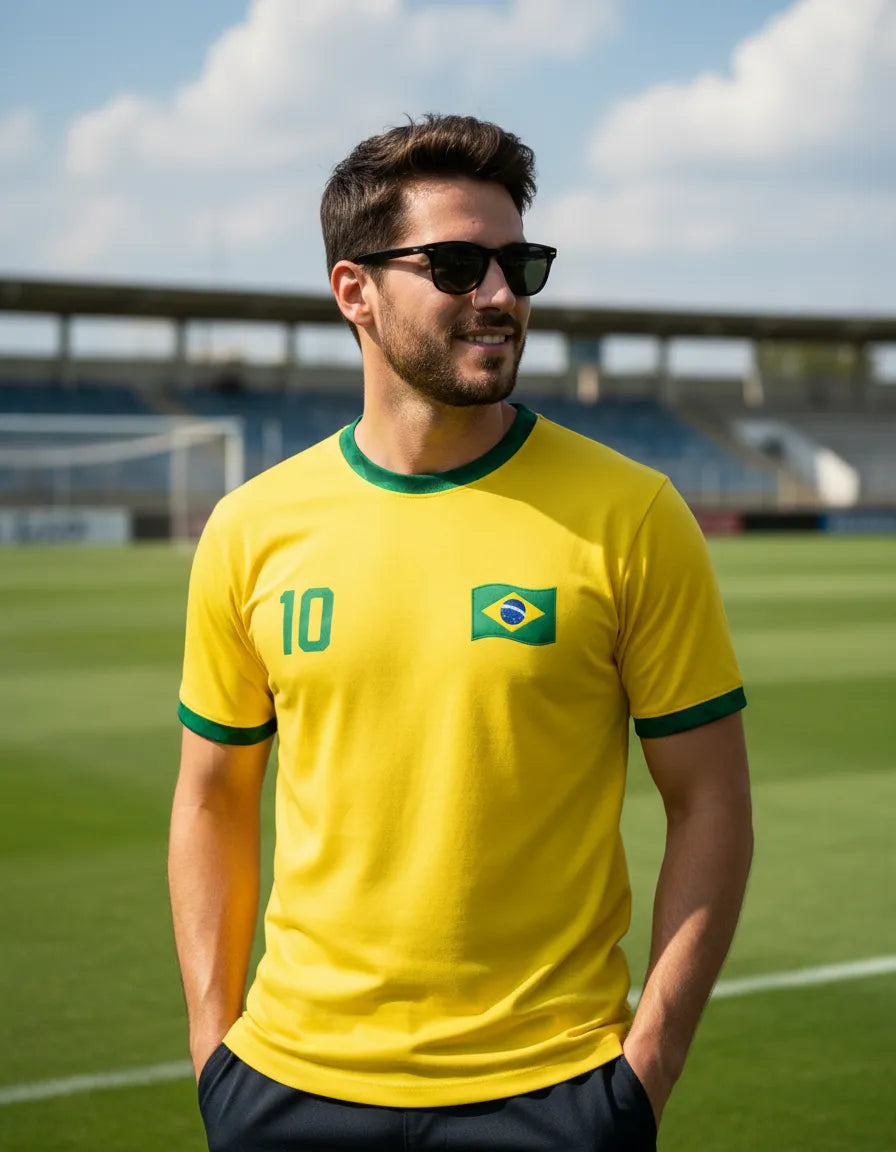 Camisa Manga Curta Felix Baby Brasil Adulto