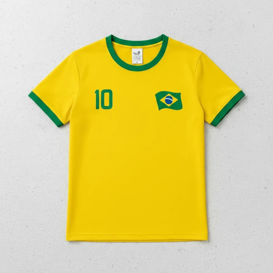 Camisa Manga Curta Felix Baby Brasil Adulto