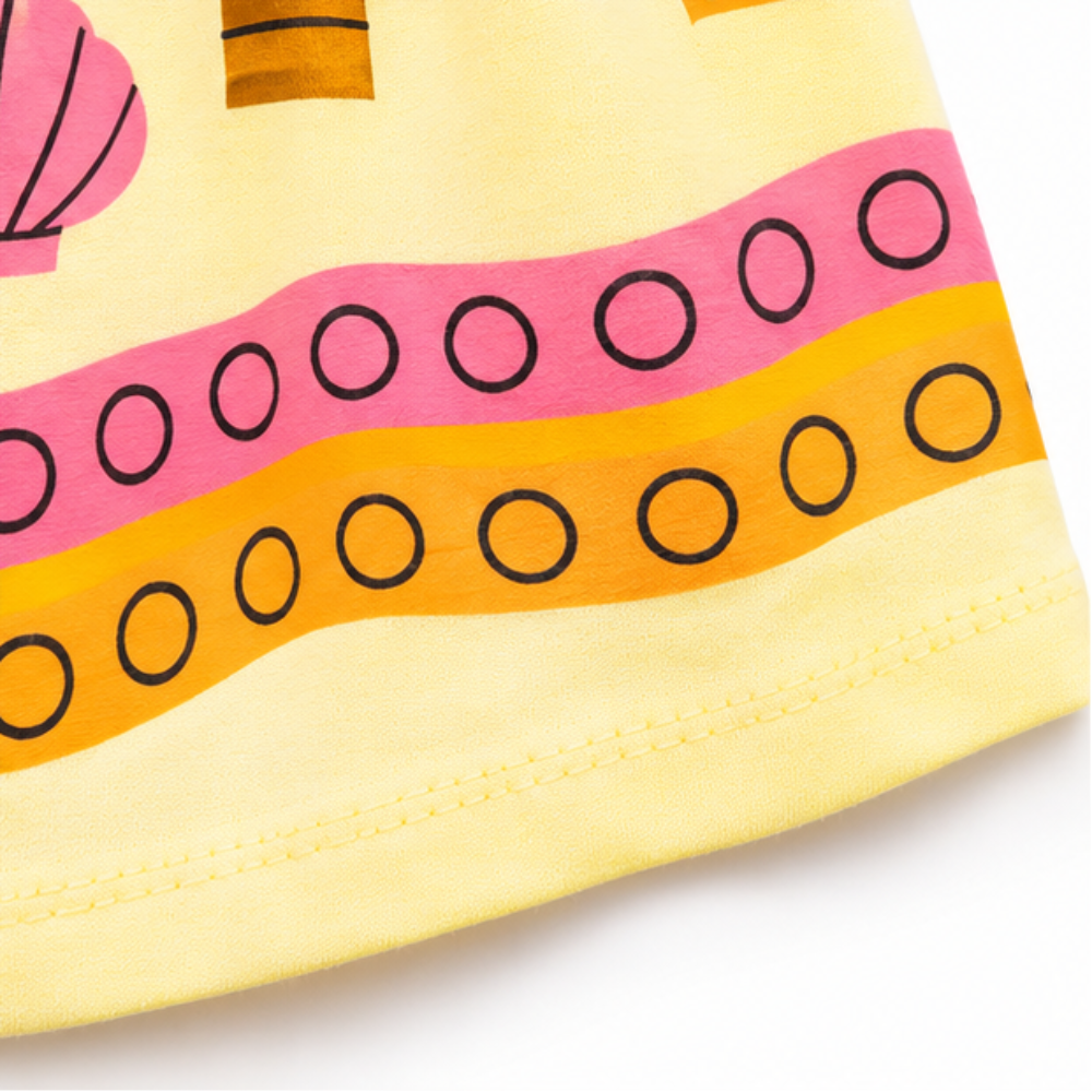 Vestido Infantil Feminino Kyly Castelinho de Areia em Algodão