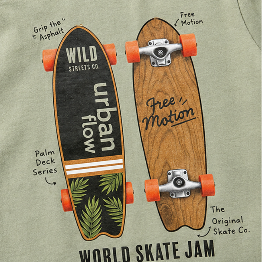 Camiseta Masculina Bebê Kyly Skate Urban Manga Curta