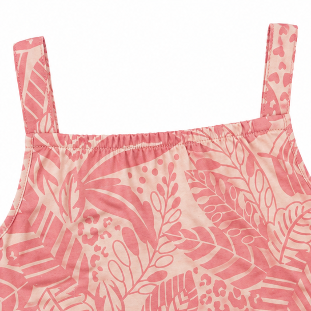 Conjunto Infanto-Juvenil Feminino Kyly Estampa Folhas