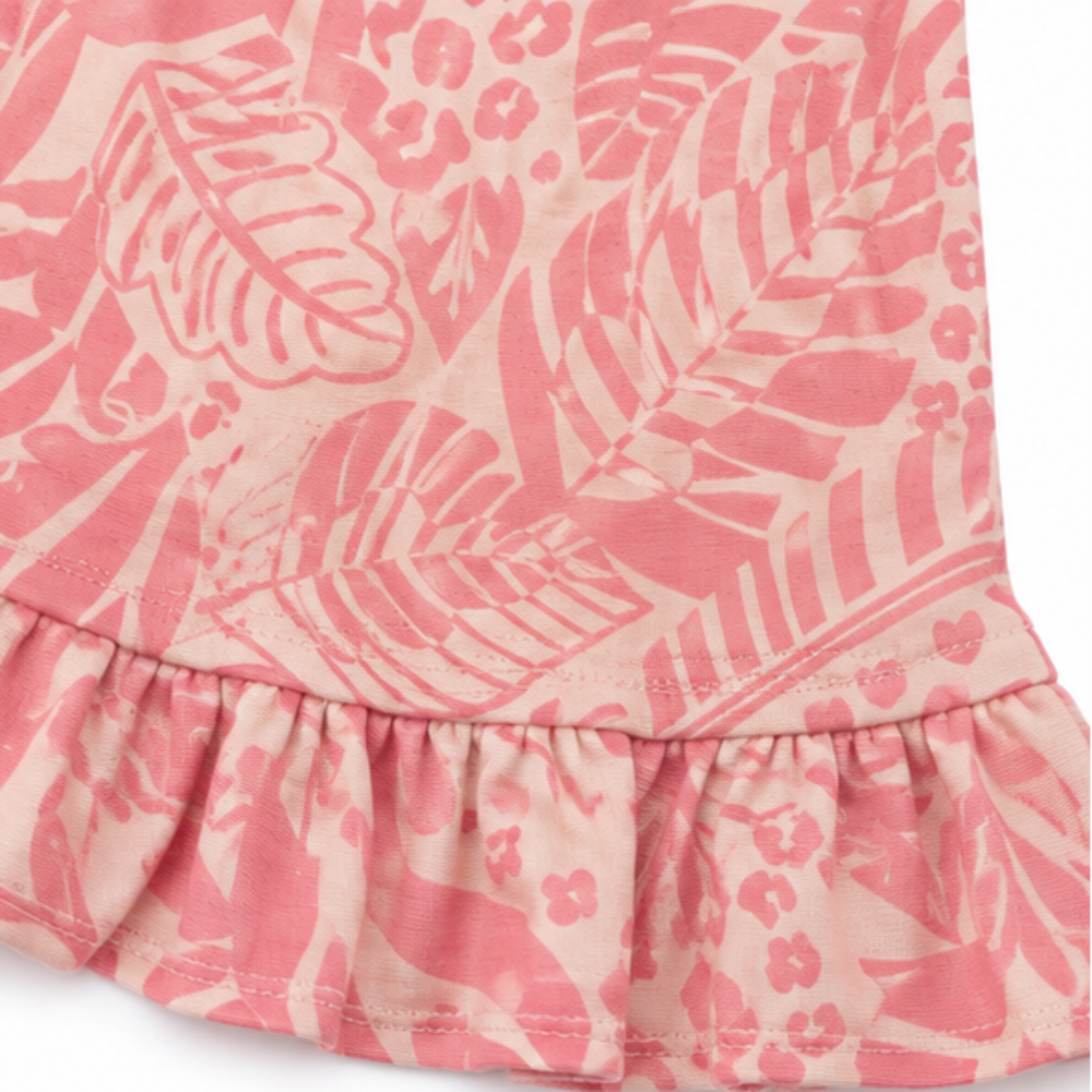 Conjunto Infanto-Juvenil Feminino Kyly Estampa Folhas