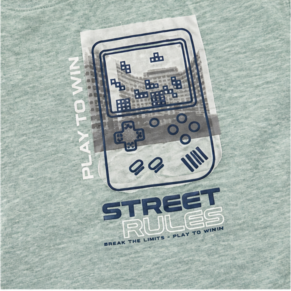 Conjunto Infantil Masculino Kyly Street Rules T-Shirt e Short Cargo