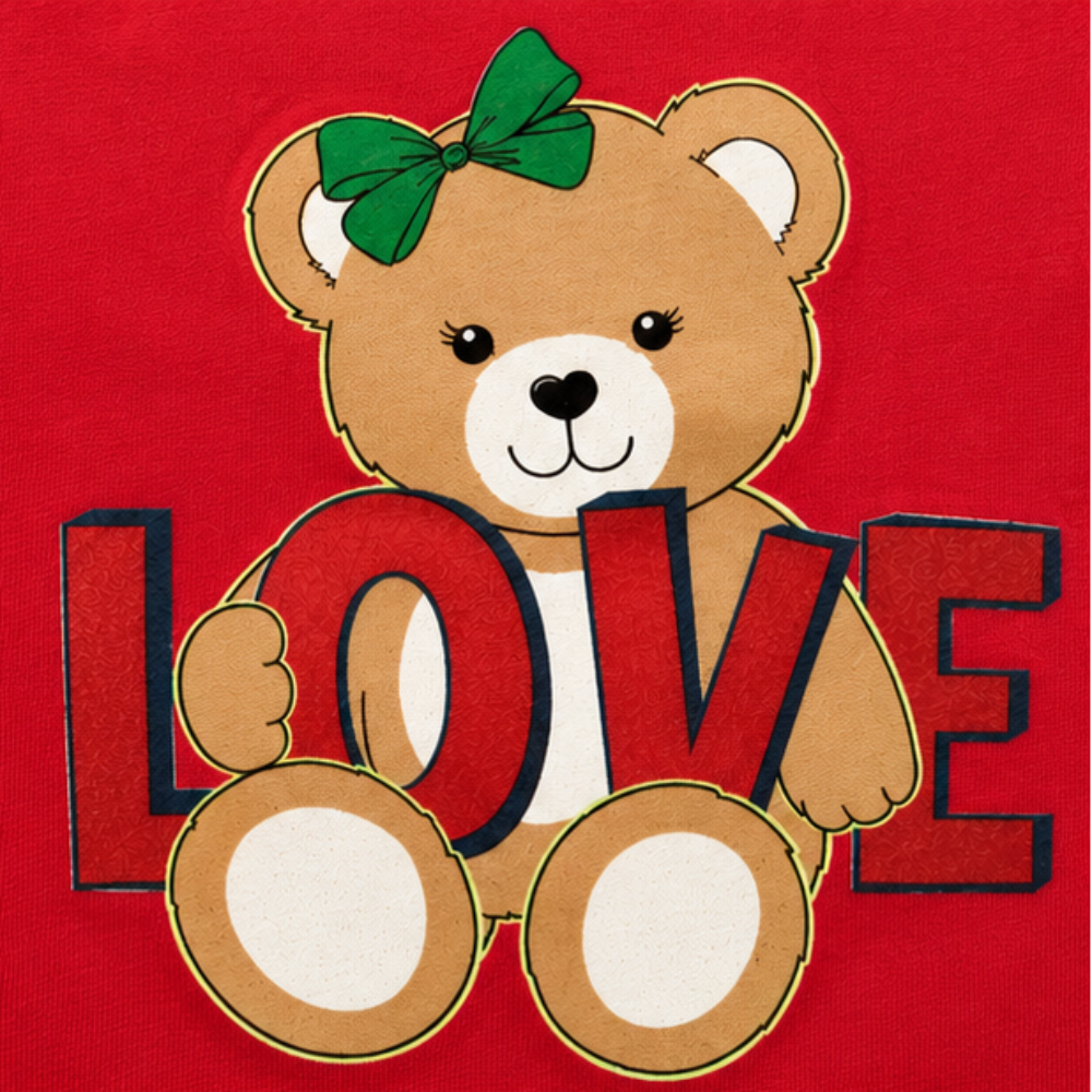Pijama Infantil Feminino Kyly Love de Natal Brilha no Escuro