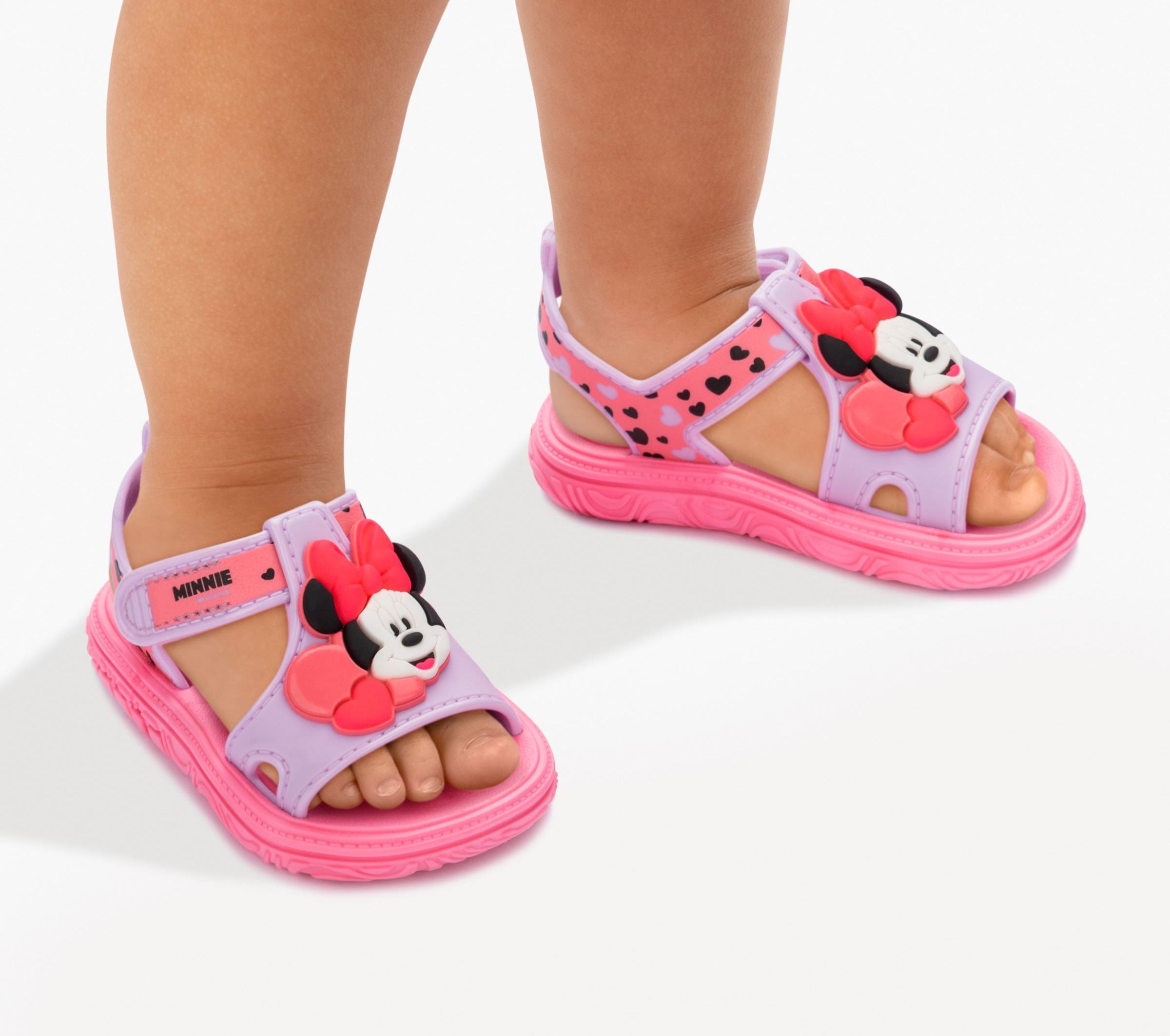 Sandália Disney Baby Happy Minnie Grendene