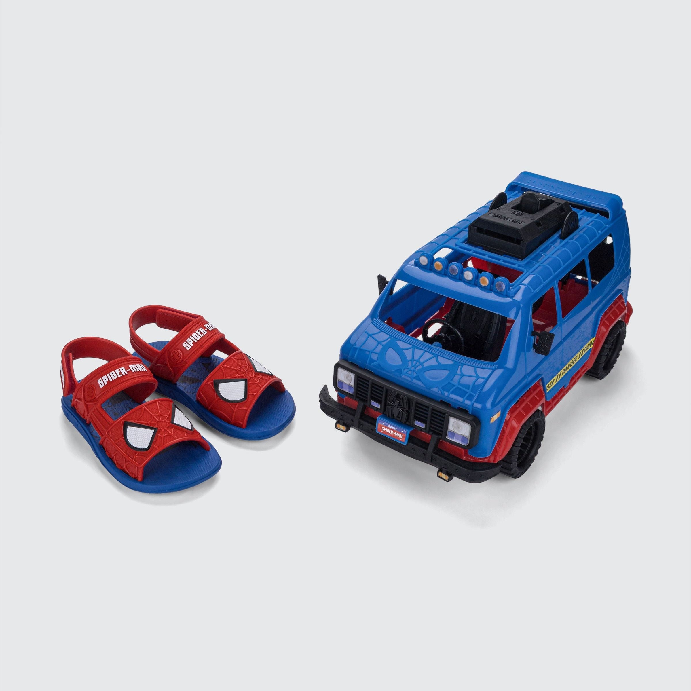 Sandália Infantil Homem Aranha Furgão com Brinde Original Grendene