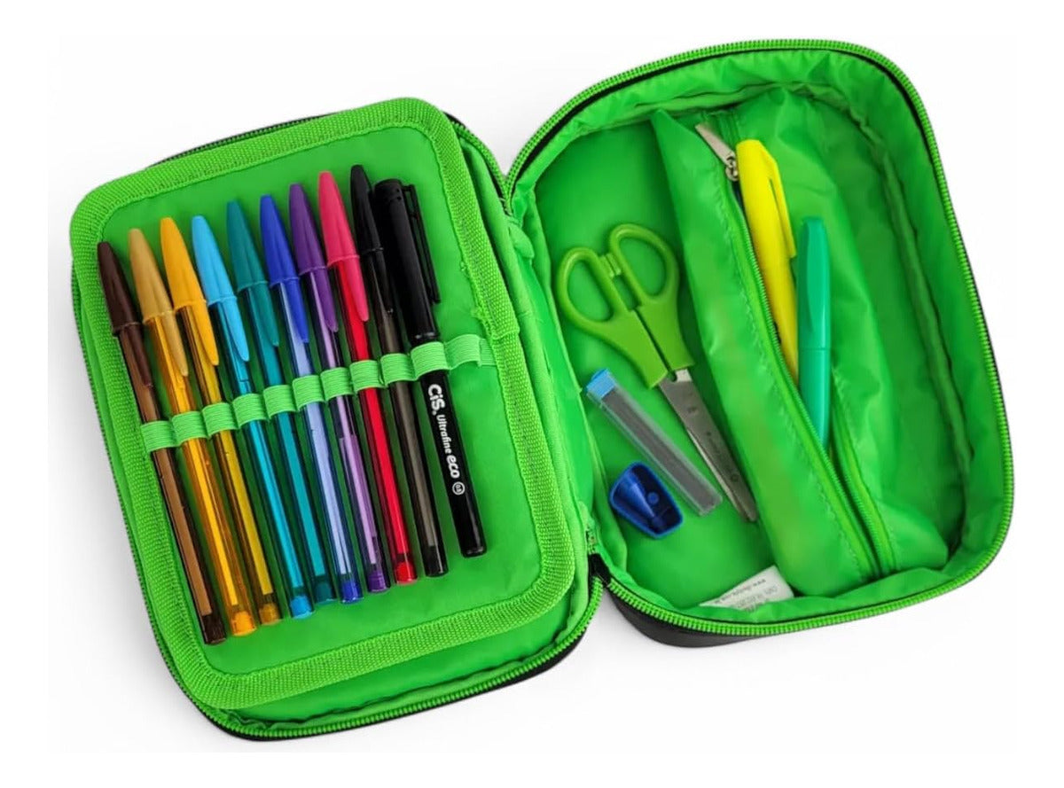 Kit Mochila e Estojo Loud Clio Style Oficial Escolar Juvenil Voltas às Aulas Meninos