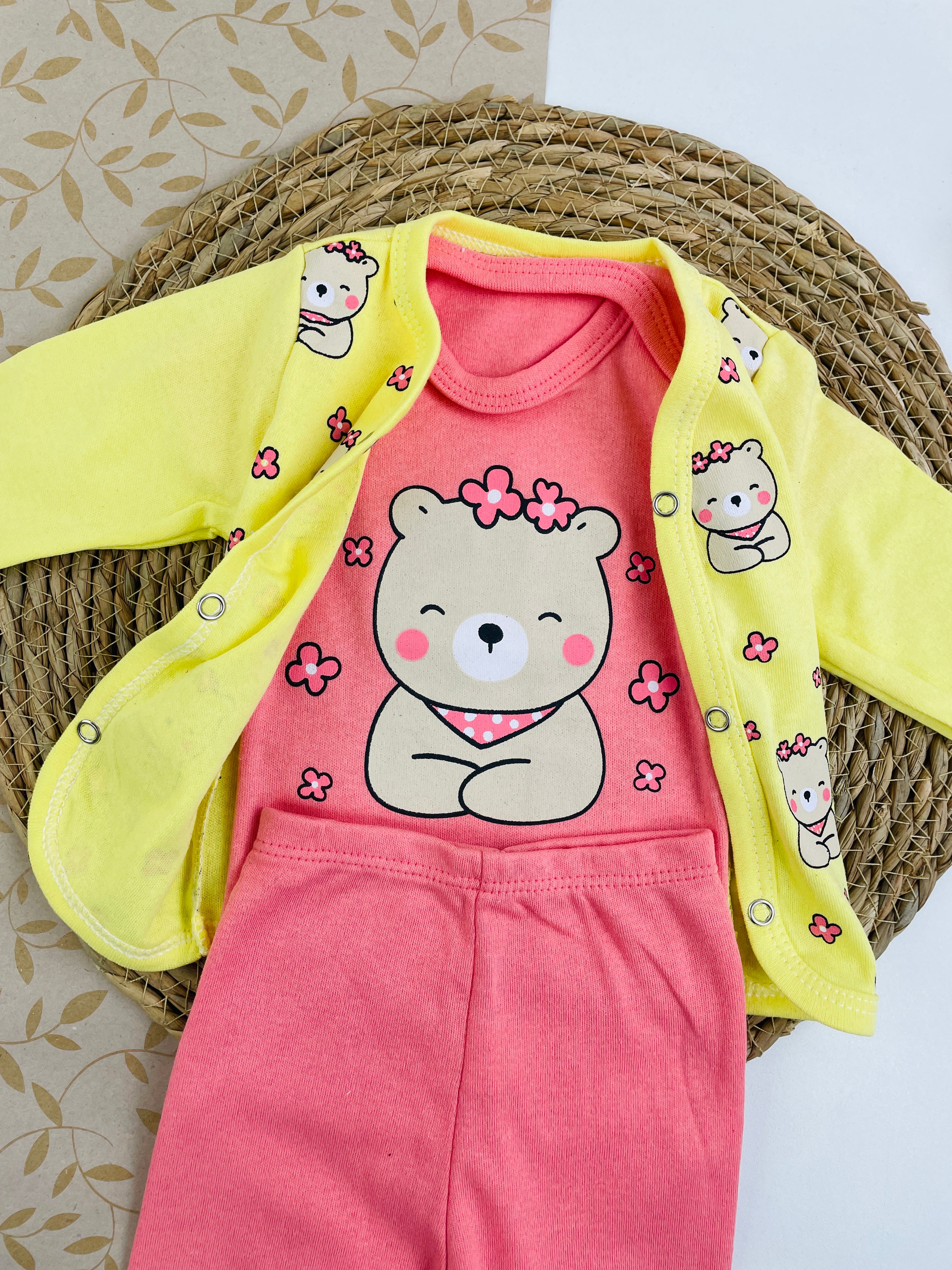 Conjunto Bichinhos Ursinha 3 Peças