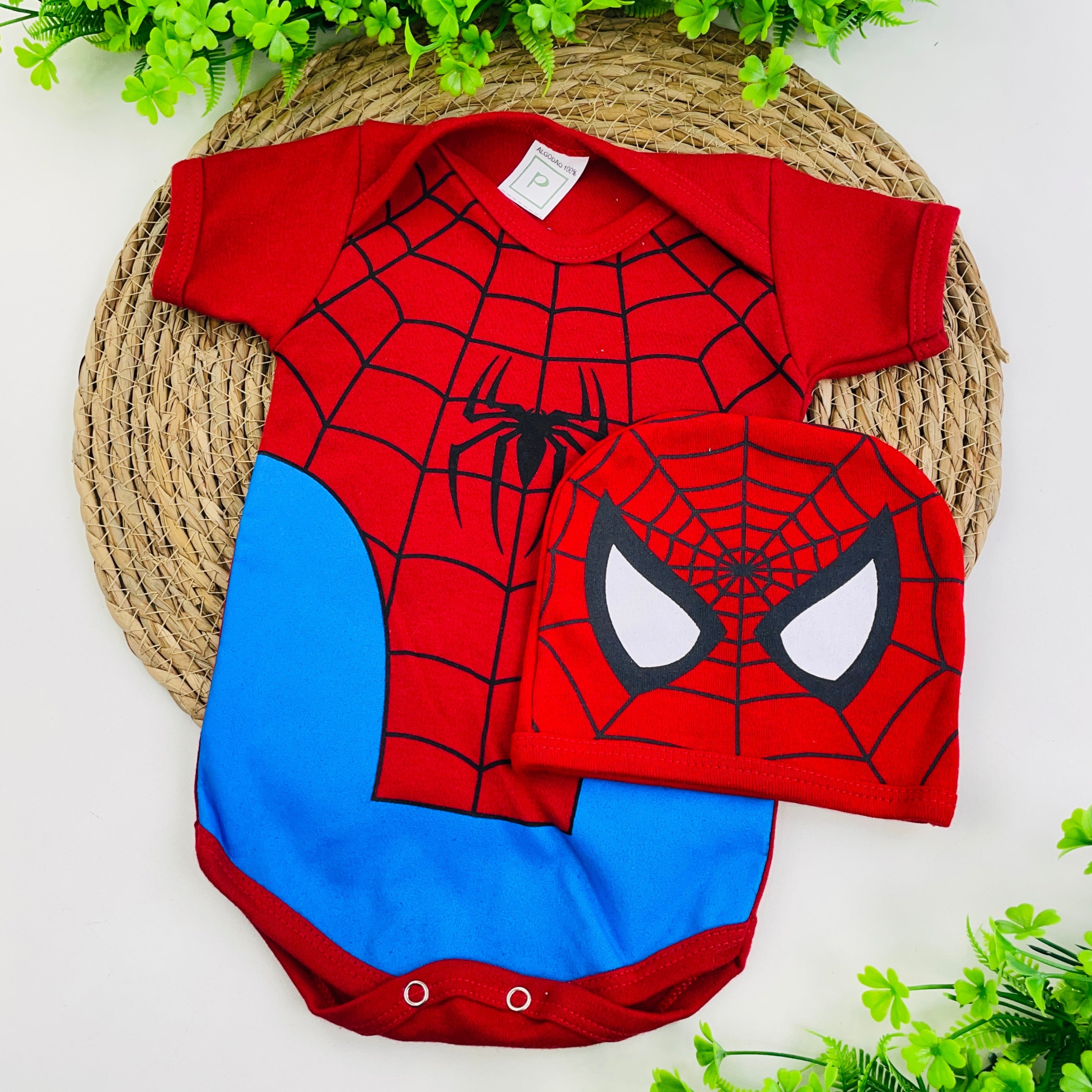 Conjunto Body + Touca Homem Aranha