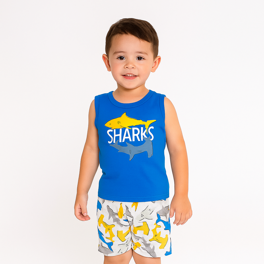 Conjunto Kyly Masculino Infantil Sharks