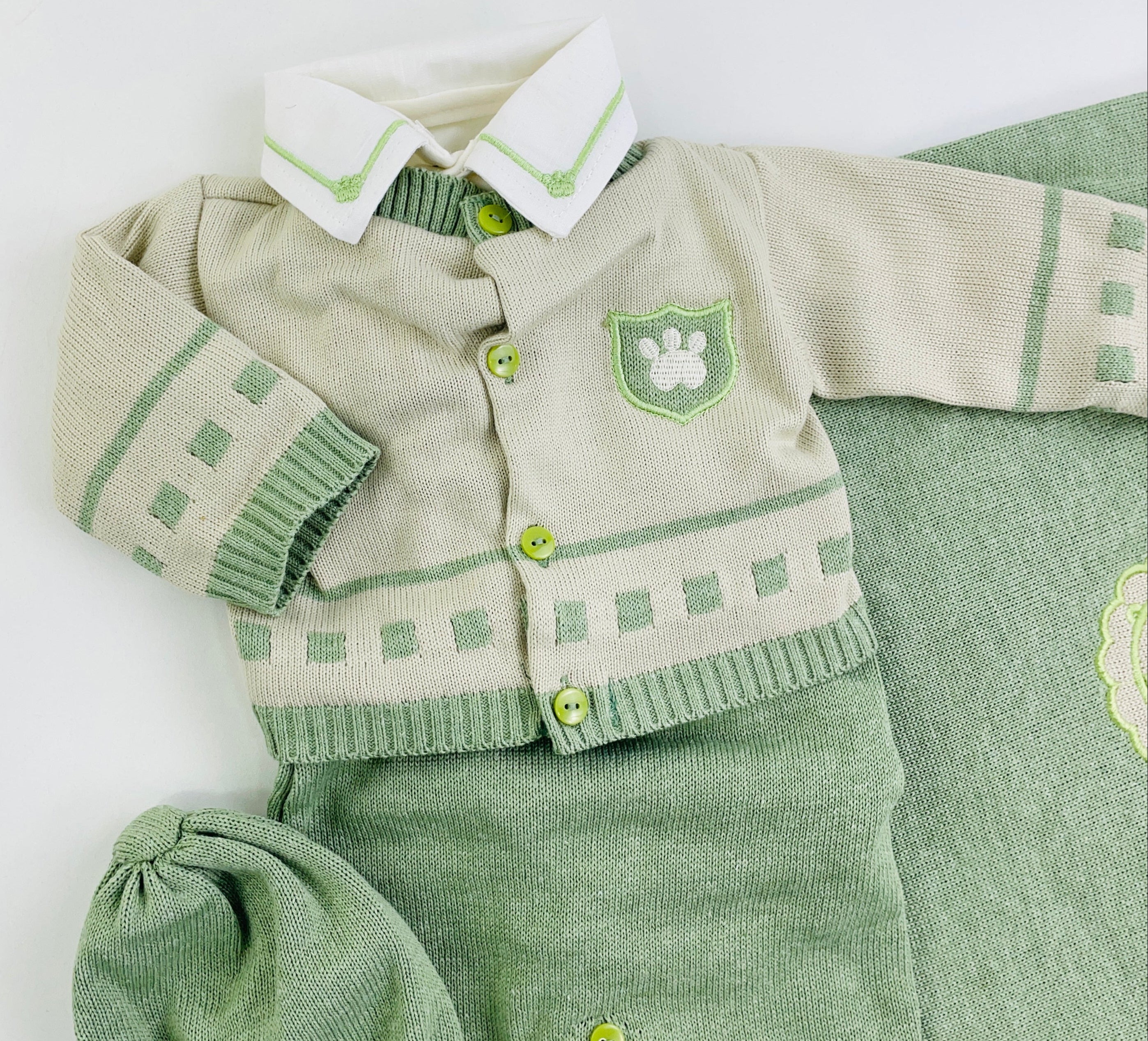Saida De Maternidade Tricot Com Casaco 5 Peças