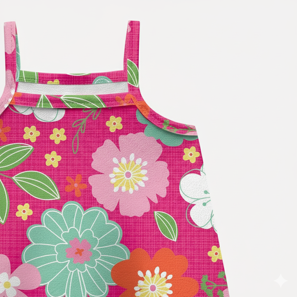 Vestido Infantil Kyly Flores Coloridas