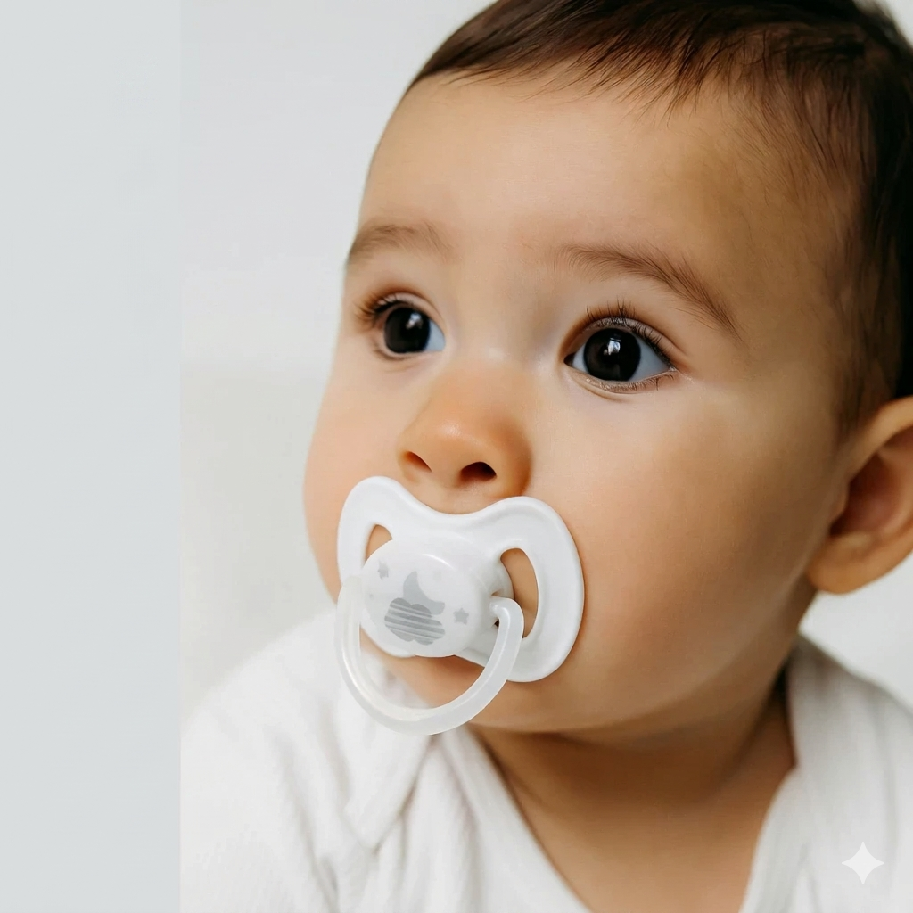 Chupeta Infantil Buba Comfort Tam 1 Noturna Nuvem Cinza 0-6 Meses