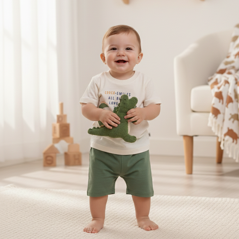 Conjunto Infantil Masculino Pulla Bulla Croco Smiles – Conforto e Estilo para o Dia a Dia