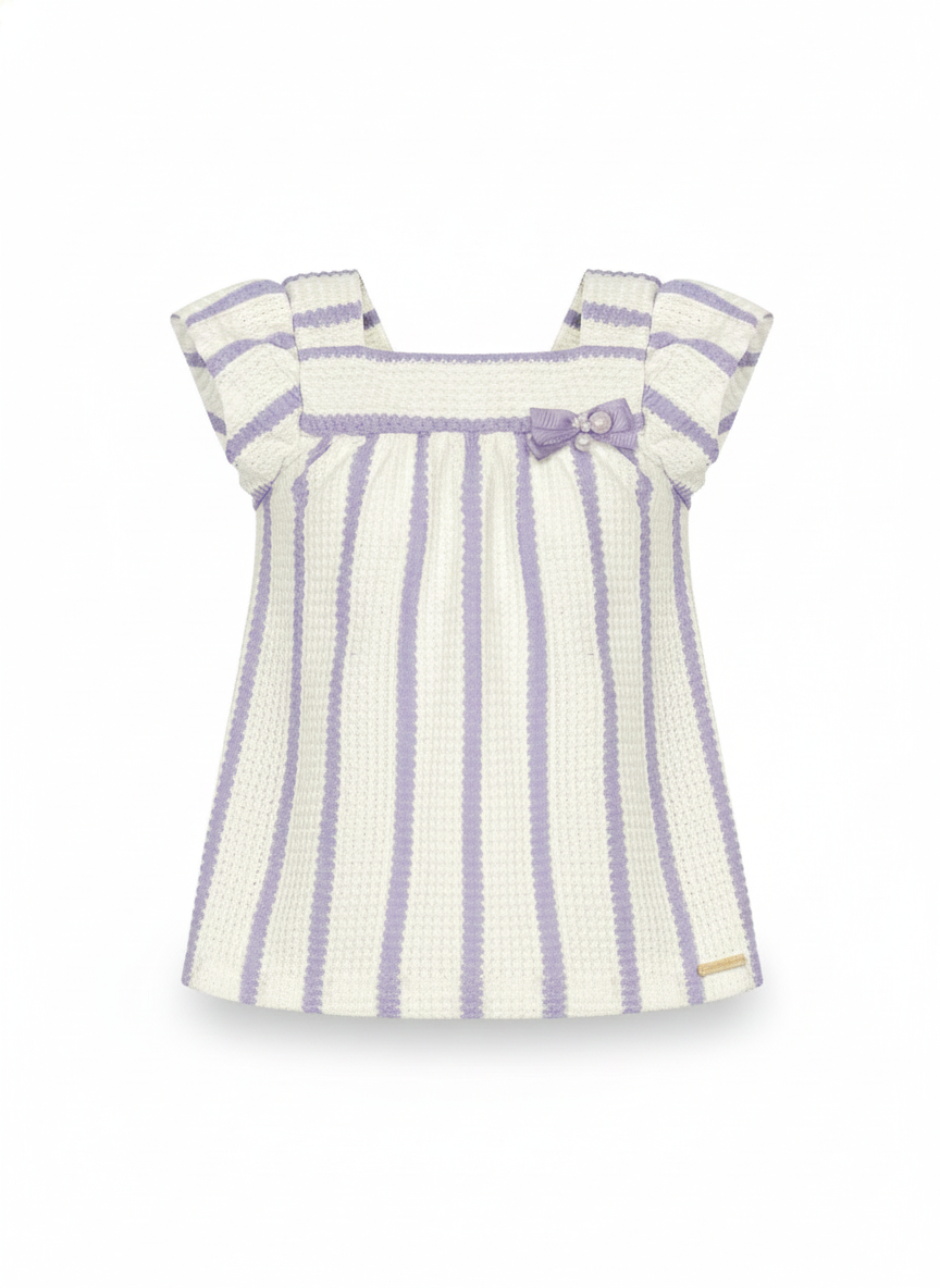 Conjunto Feminino Alakazoo Listrado Malha Crochê Imperial