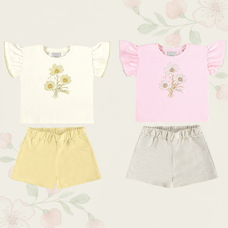 Conjunto Infantil Feminino Pulla Bulla com Blusa Estampada e Shorts – Conforto e Estilo para o Dia a Dia
